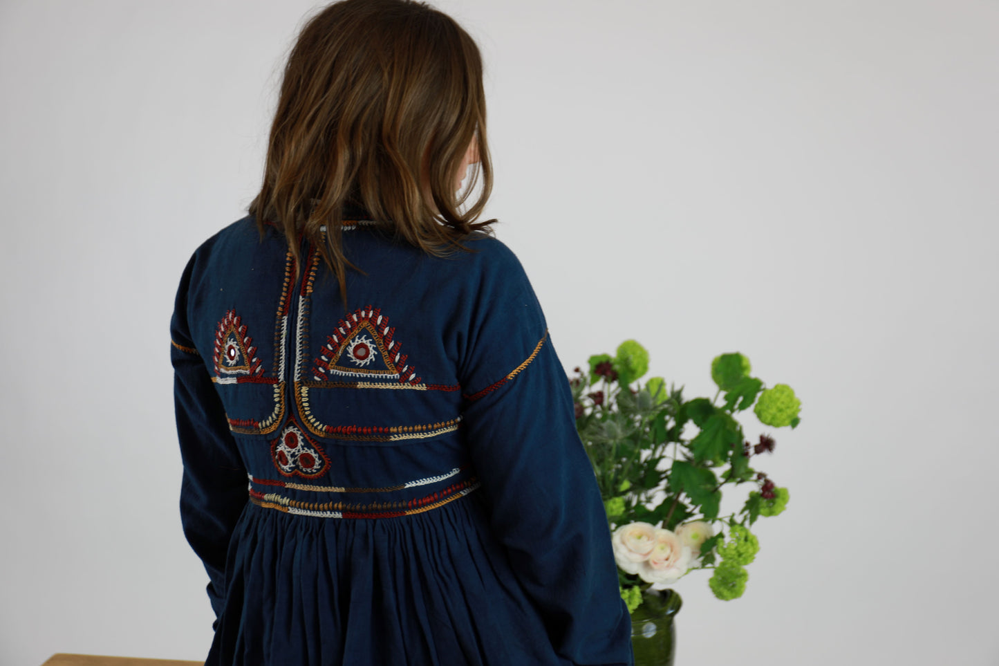 Blue Hand Embroidered Kediya Jacket