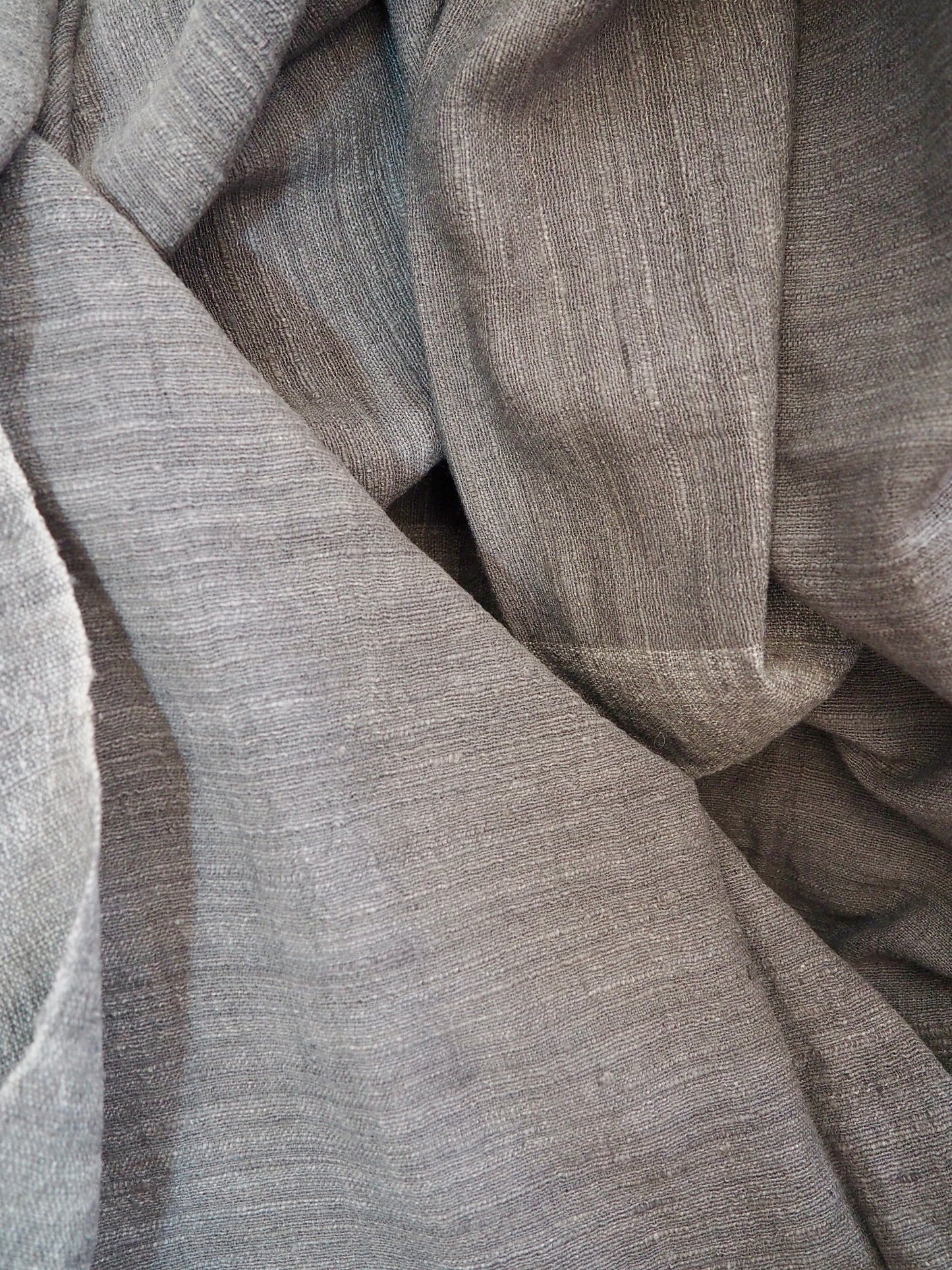 Eri Silk Scarf Charcoal Grey