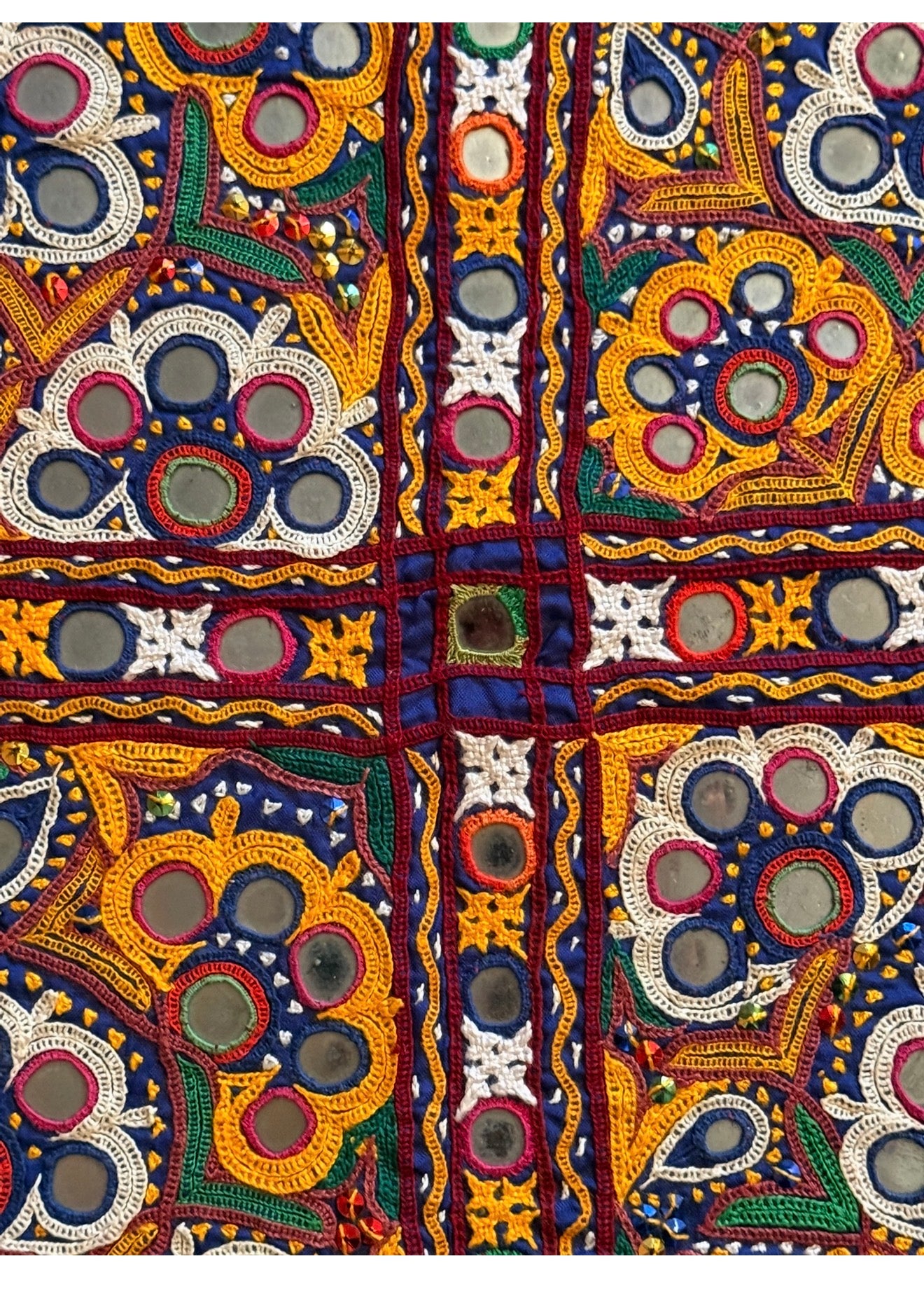 Pink Vintage Ahir Community Embroidered Wall Hanging