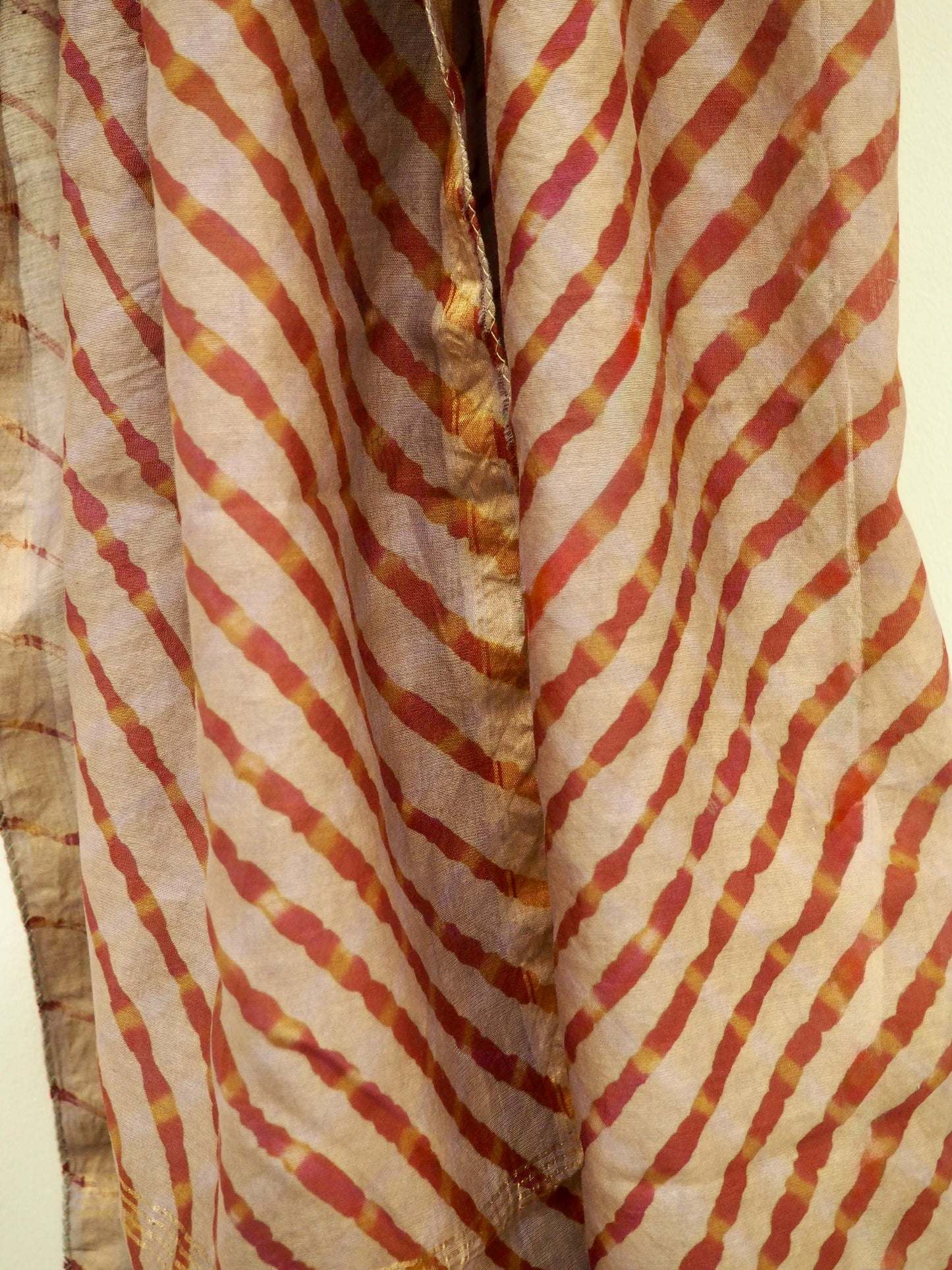 Grey Cotton Lehera Printed Scarf