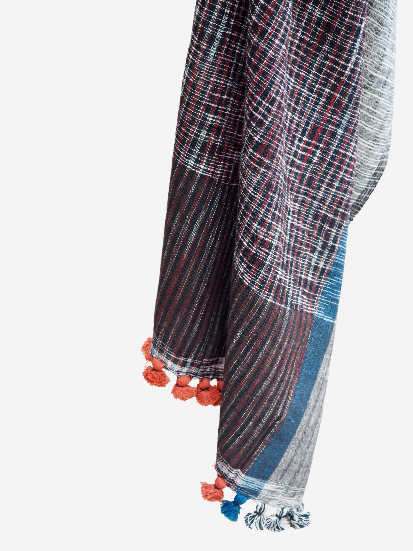 Maider Indigo - The Madder and Indigo Check Scarf