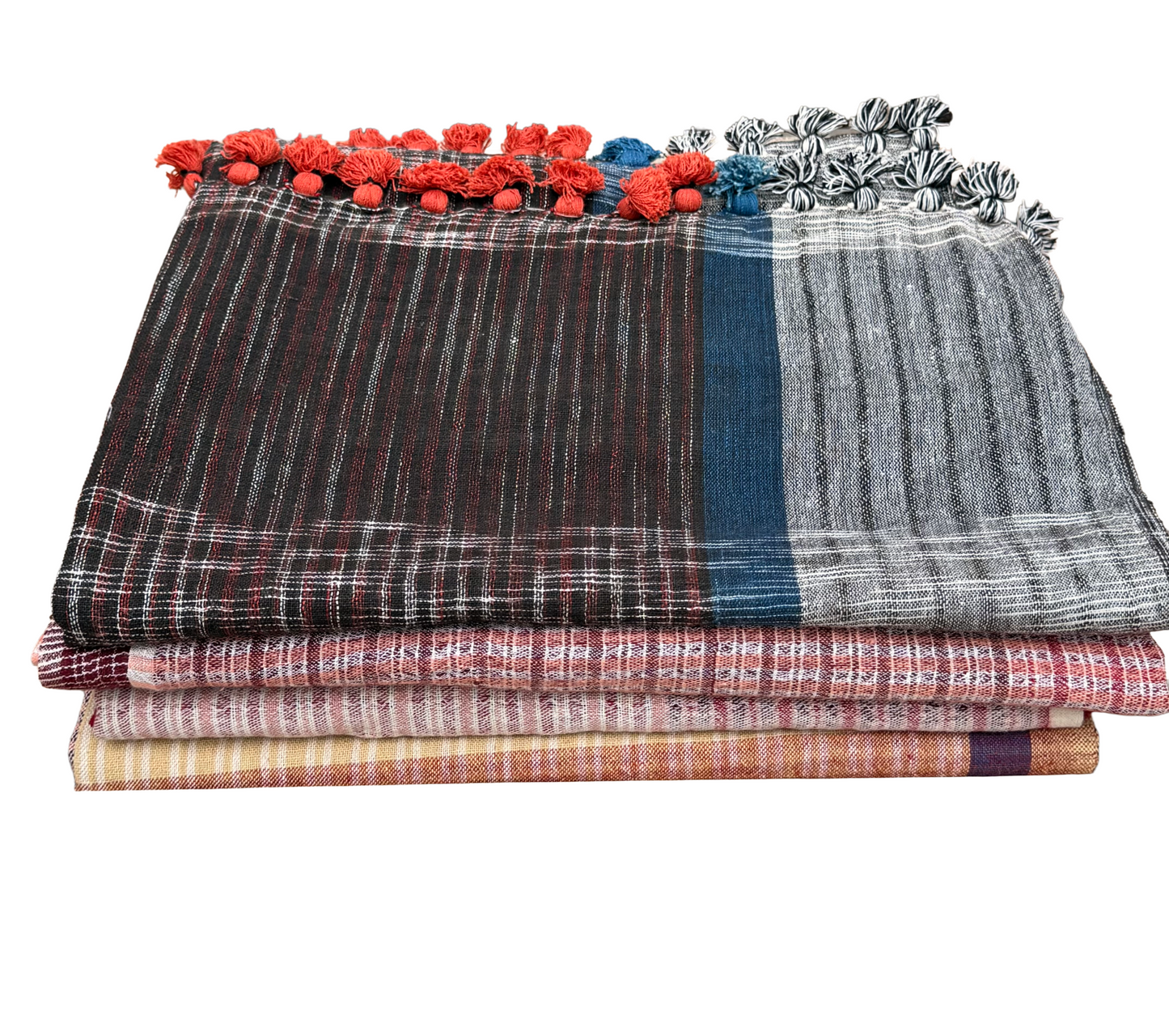 Maider Indigo - The Madder and Indigo Check Scarf