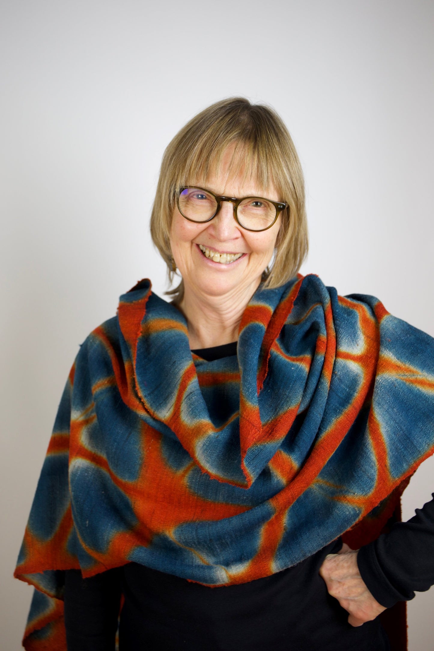 Madder and Indigo Scarf