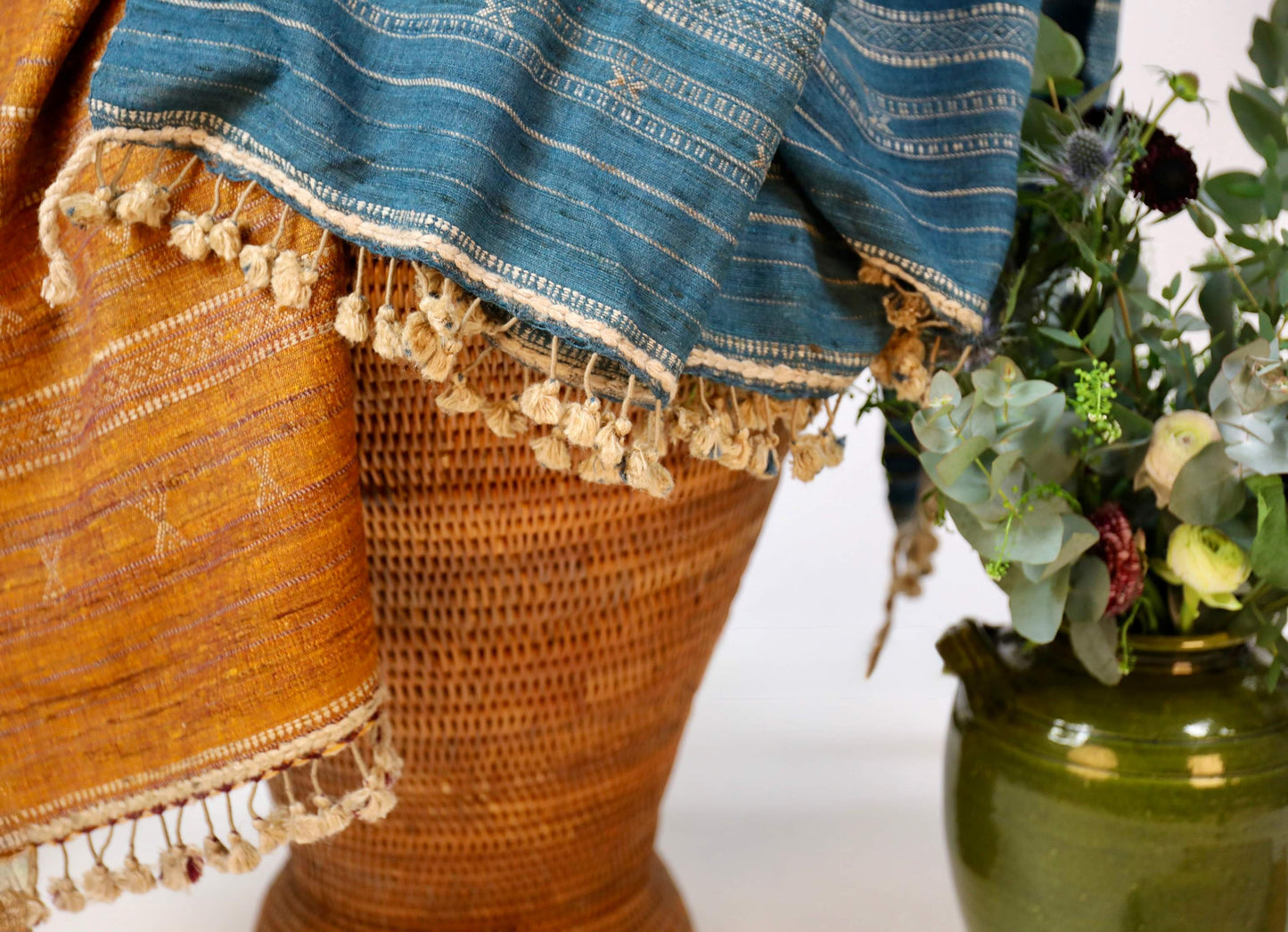 Burnt Orange Handloom Kutch Scarf