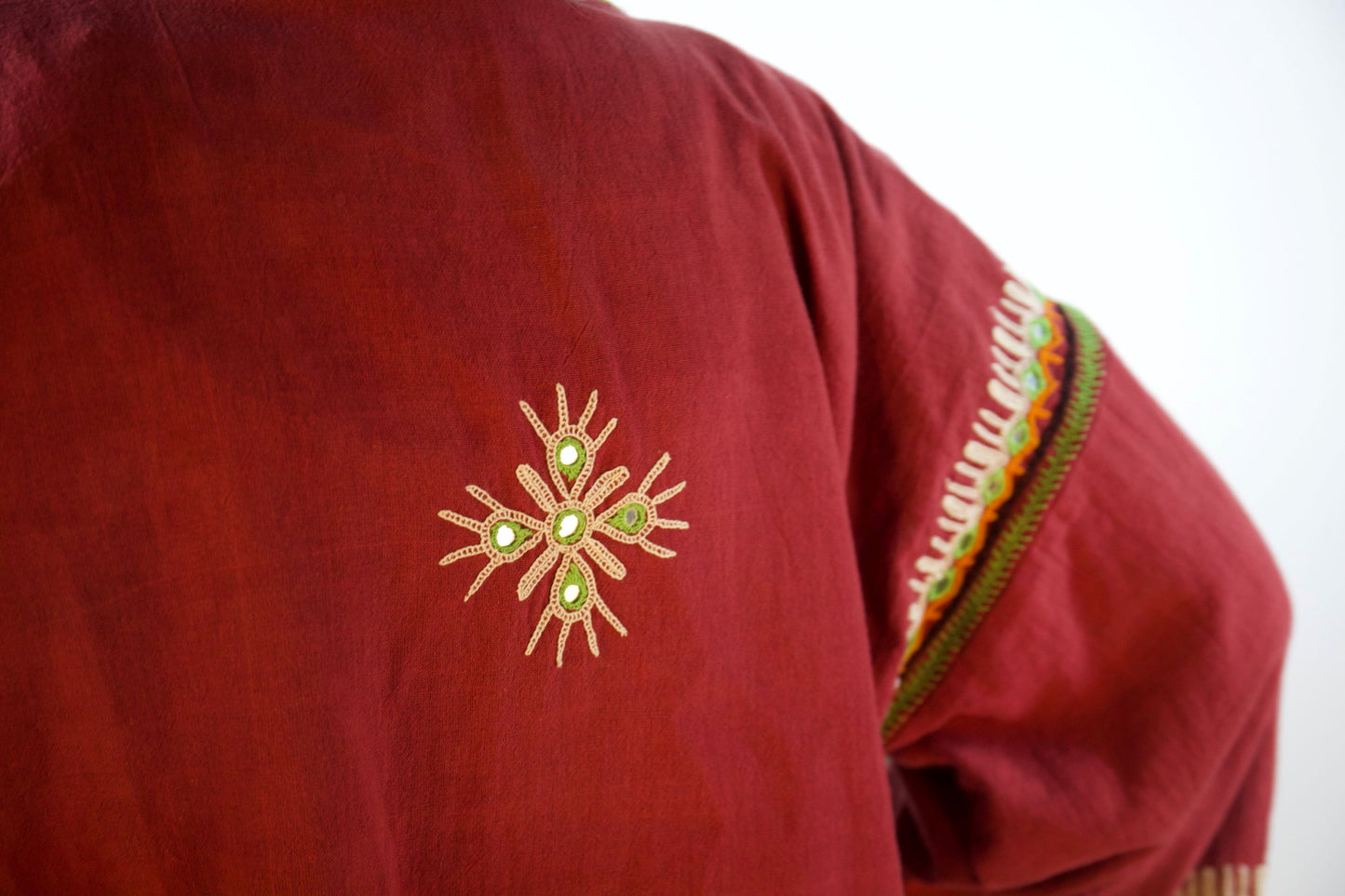 Magenta Kala Cotton Embroidered Jacket – Dhebariya Rabari
