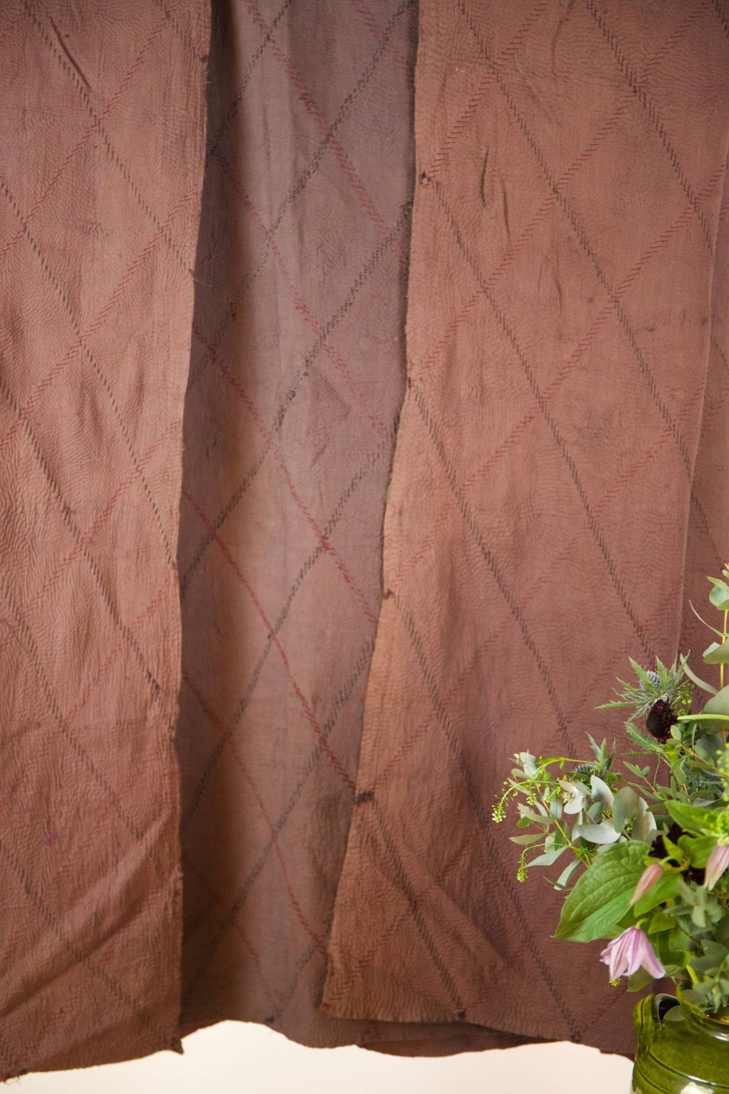 Vintage Overdyed Purple Kantha Quilt
