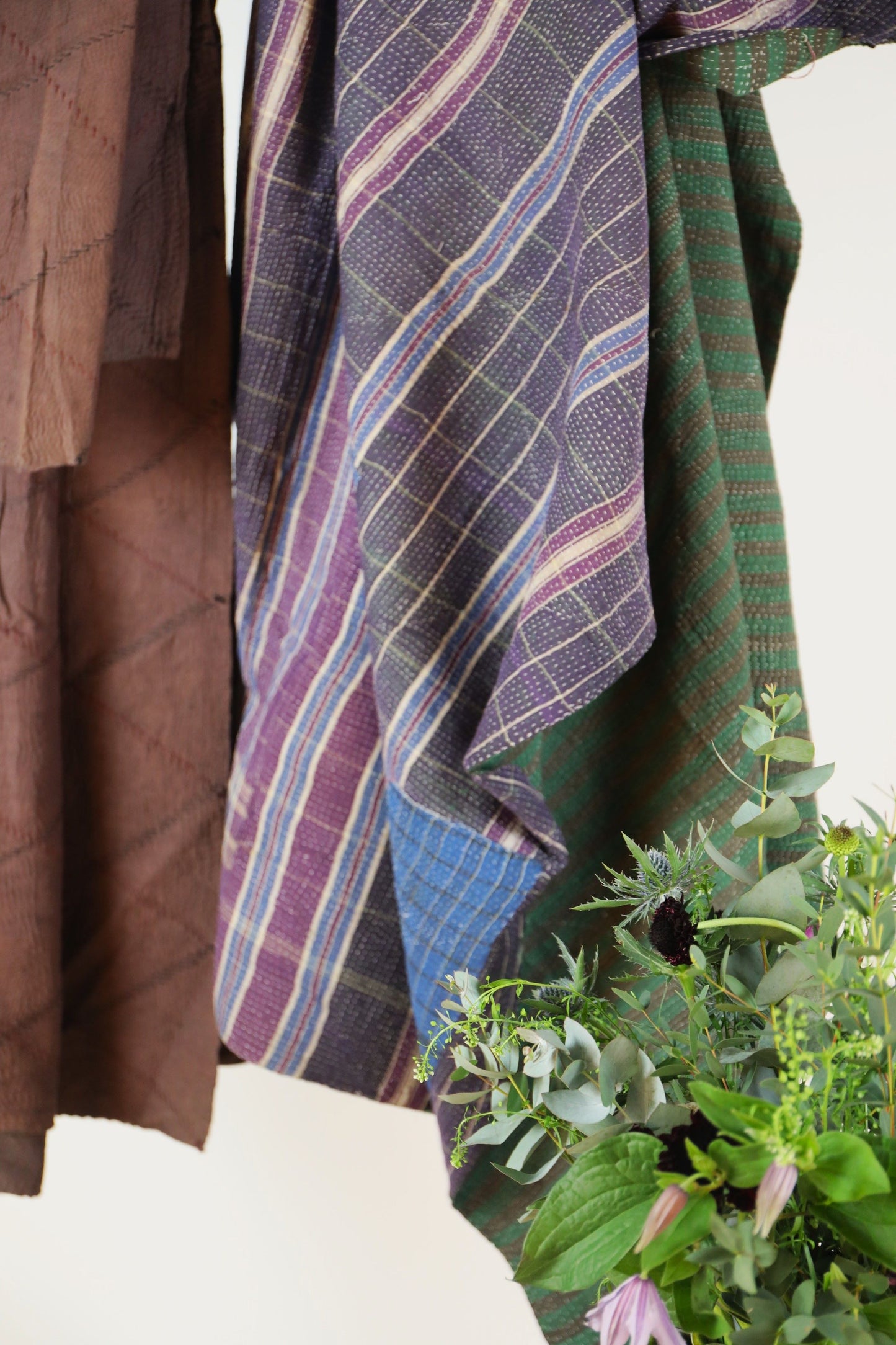 Vintage Overdyed Purple Kantha Quilt