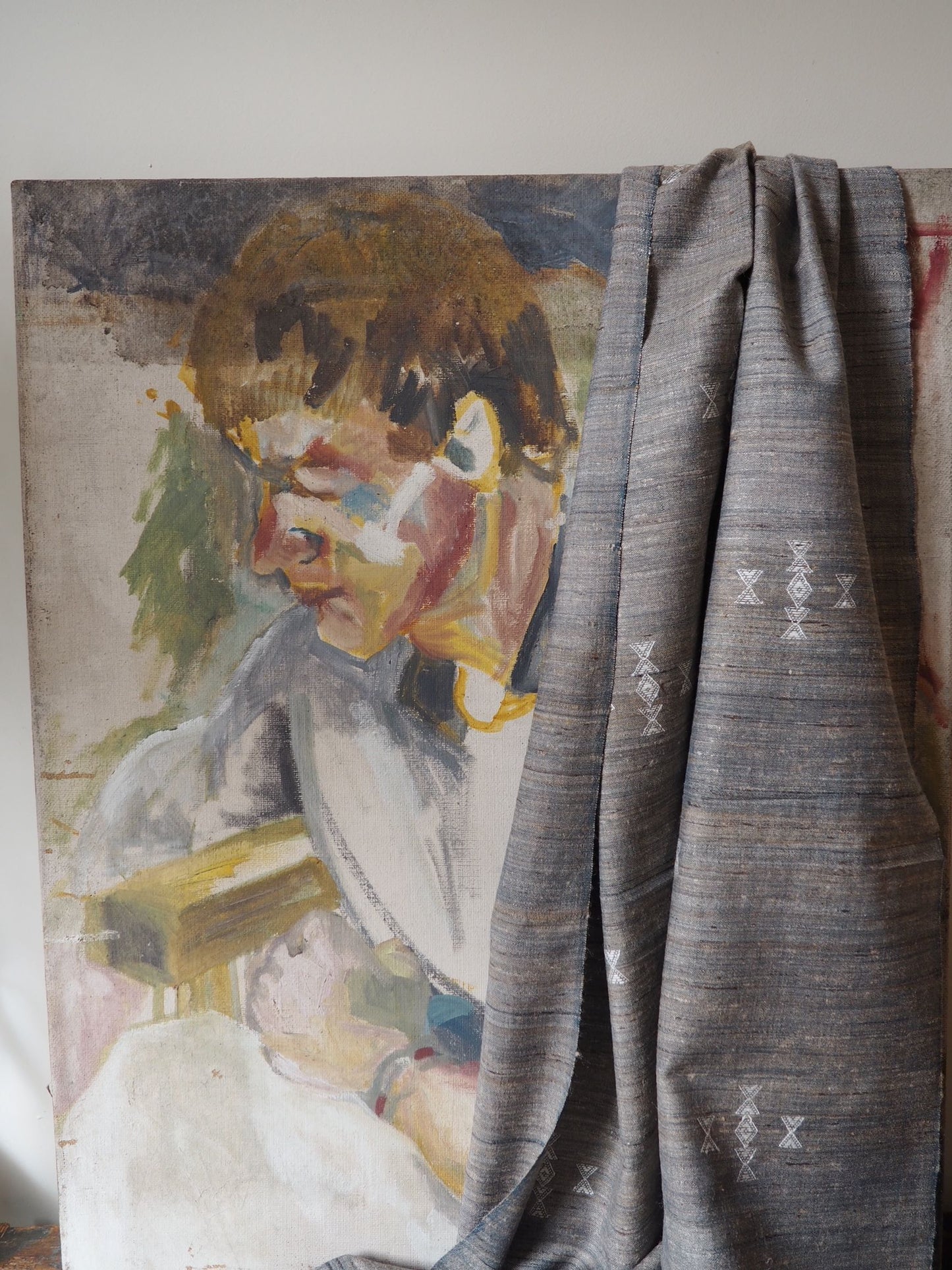 Natural Dye Grey Throw