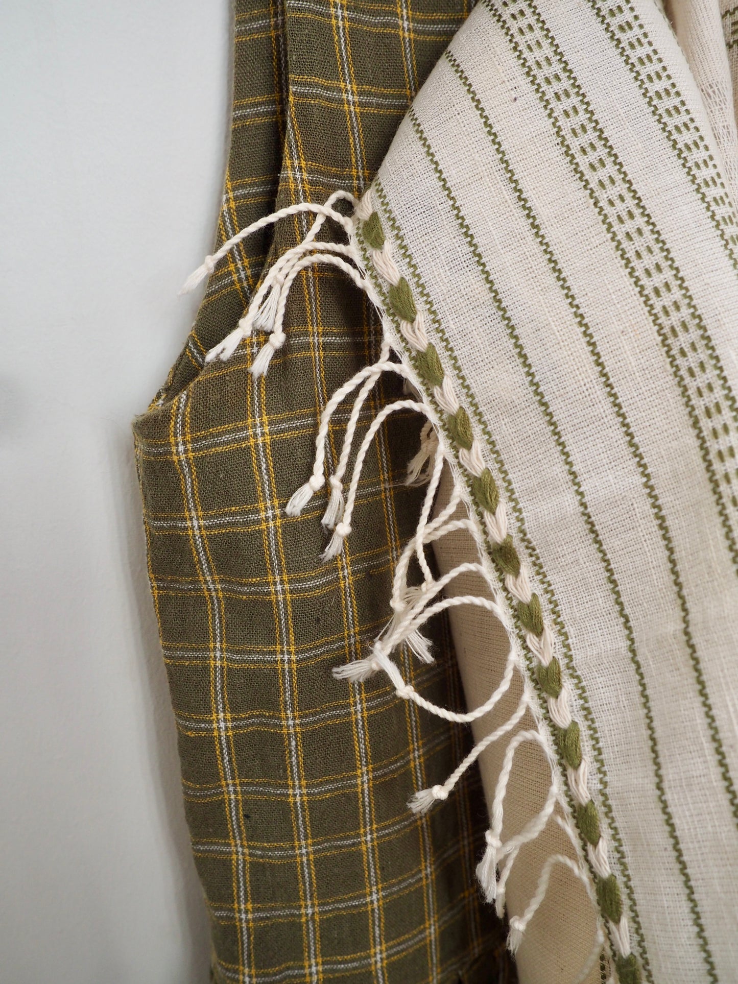 Cream Handspun Kala Cotton Scarf