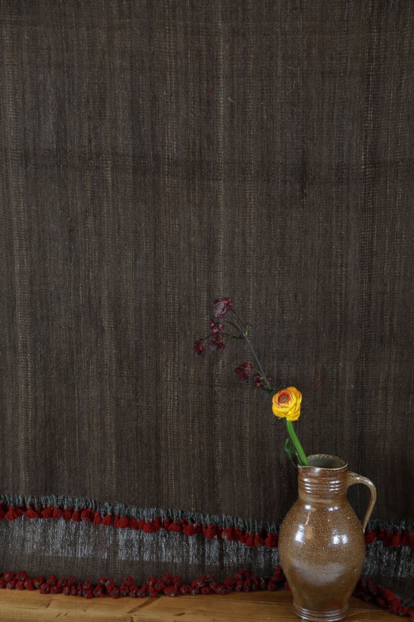 Walnut and Pomegranate Shamji Siju Vankar Woven Wool Throw