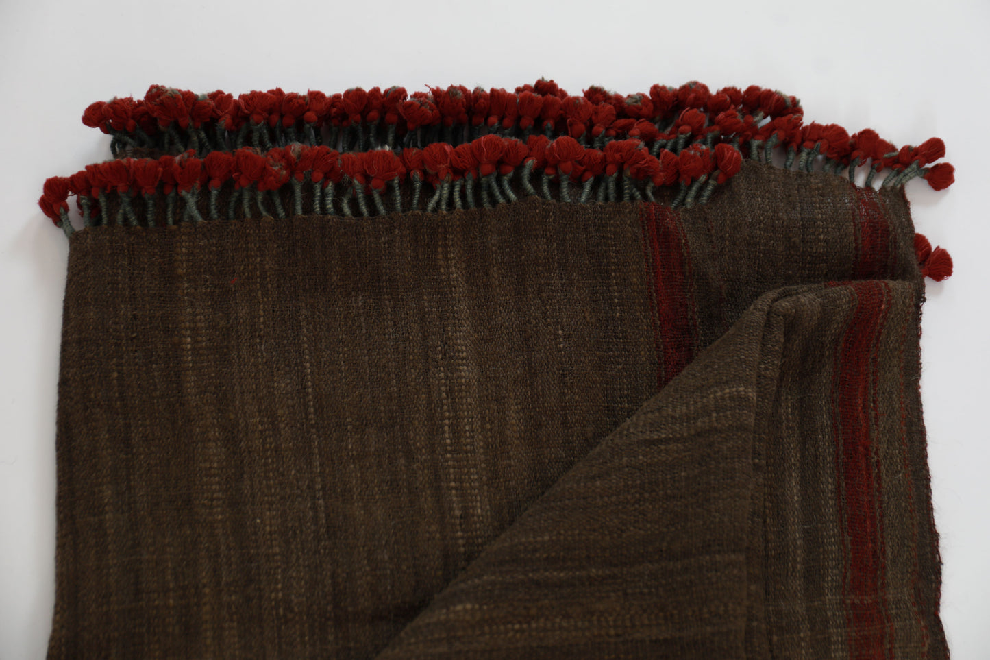 Walnut and Pomegranate Shamji Siju Vankar Woven Wool Throw