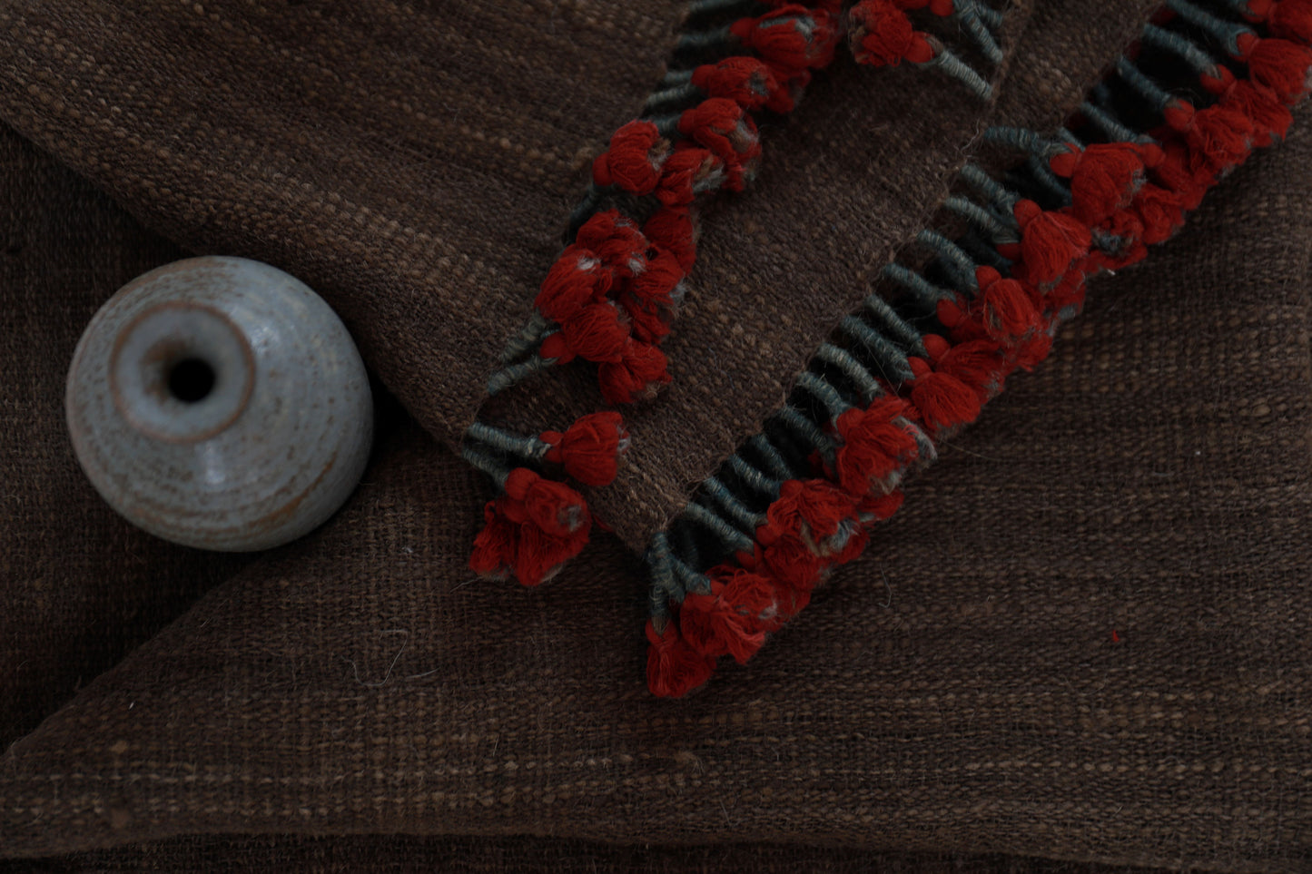 Walnut and Pomegranate Shamji Siju Vankar Woven Wool Throw