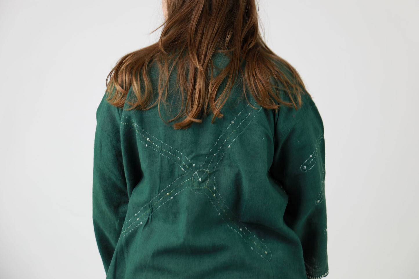 Hand Embroidered Jacket Emerald Green