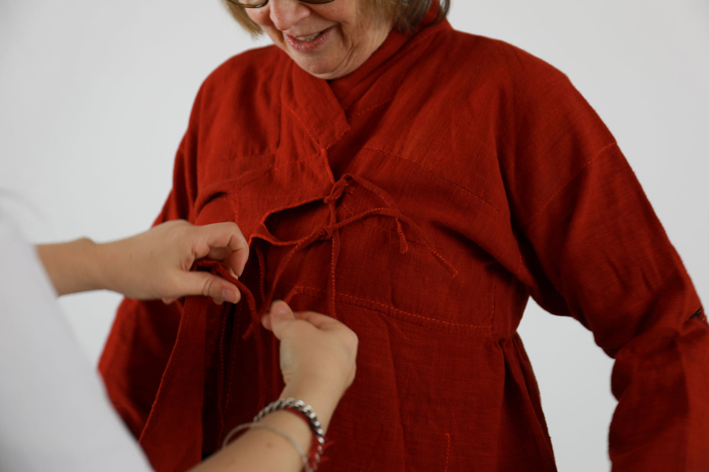 Red Handmade Khediya Jacket Rabari