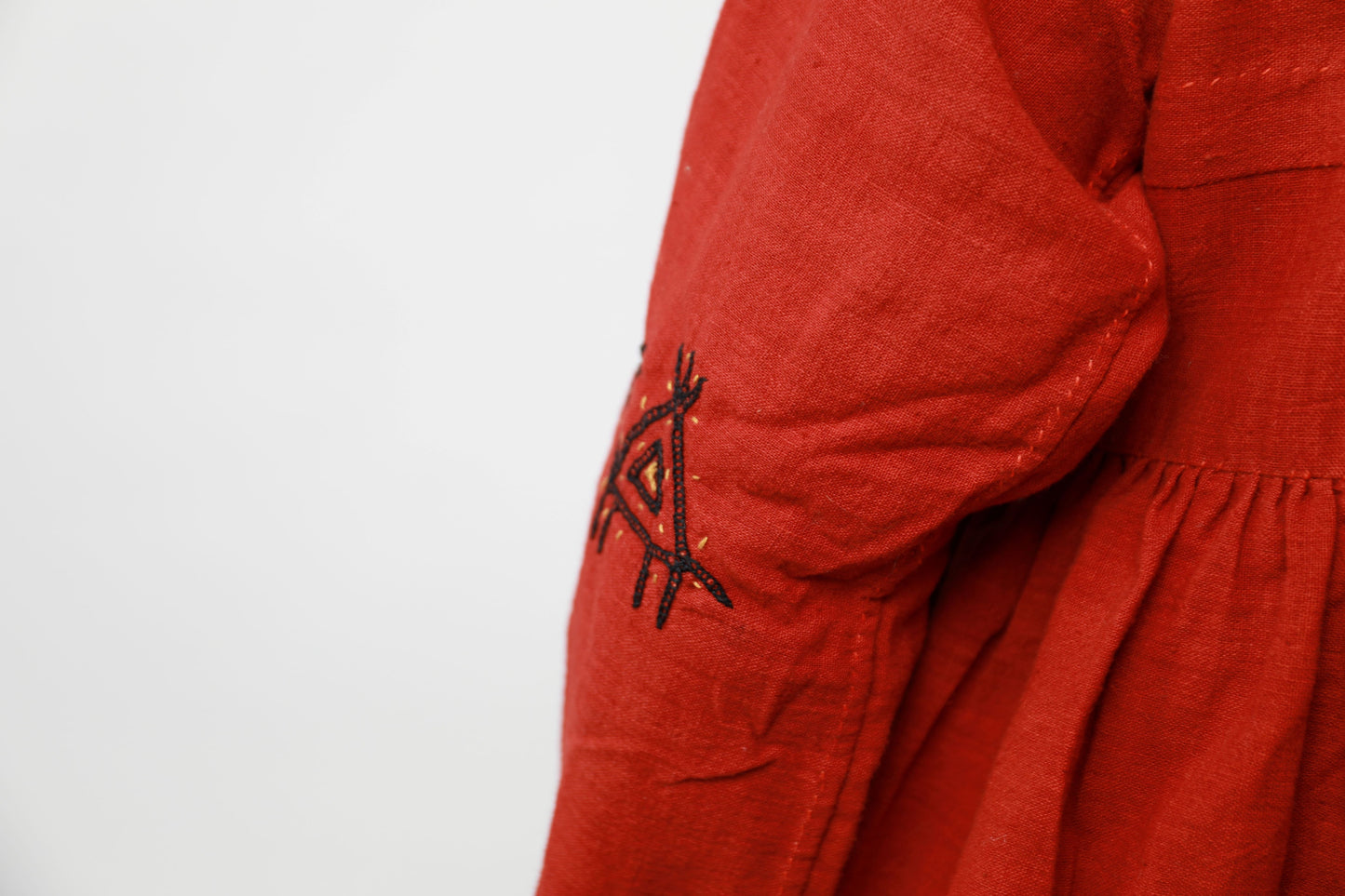 Red Handmade Khediya Jacket Rabari