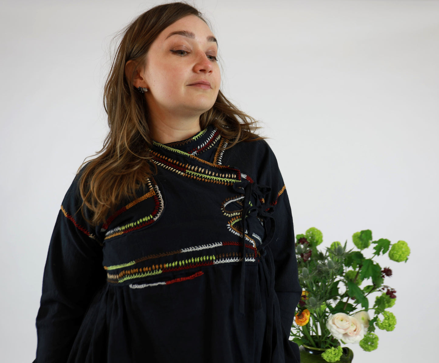 Deep Indigo Hand Embroidered Kediya Jacket