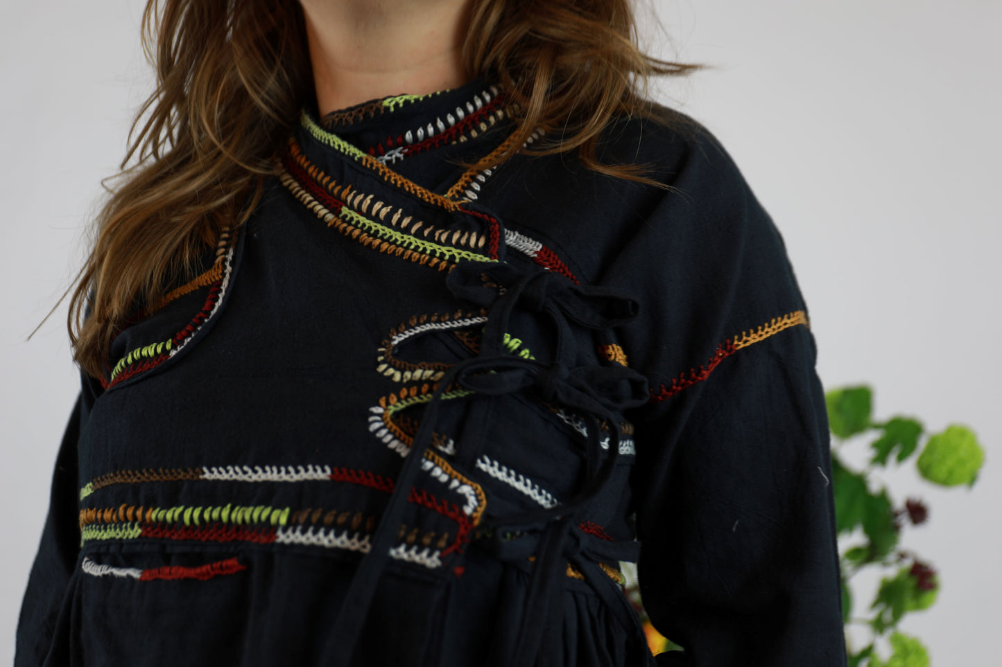 Deep Indigo Hand Embroidered Kediya Jacket