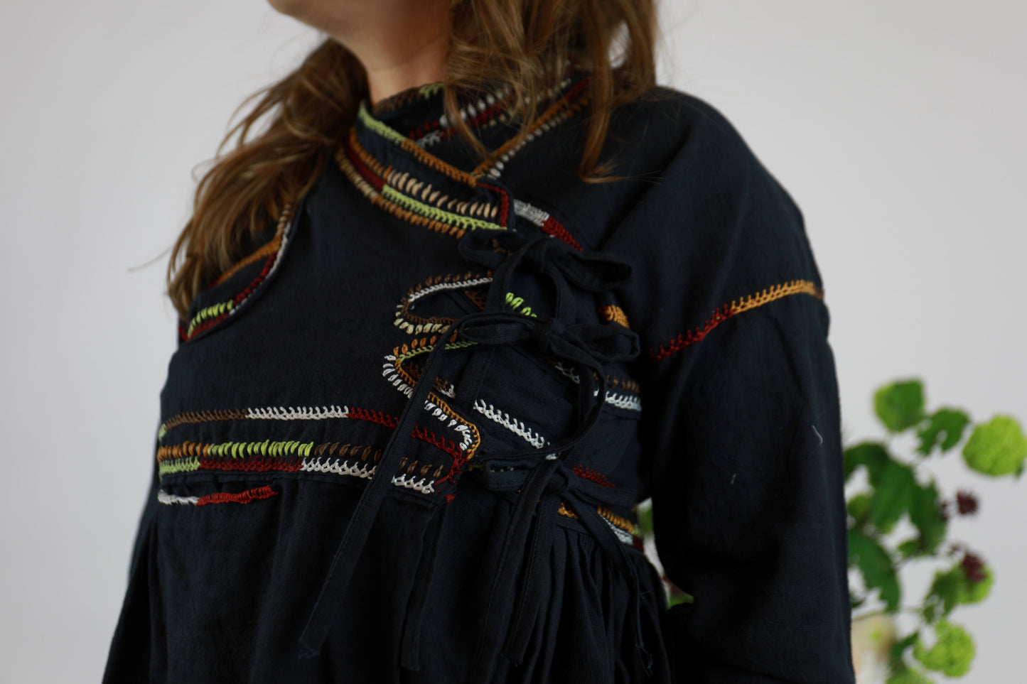 Deep Indigo Hand Embroidered Kediya Jacket