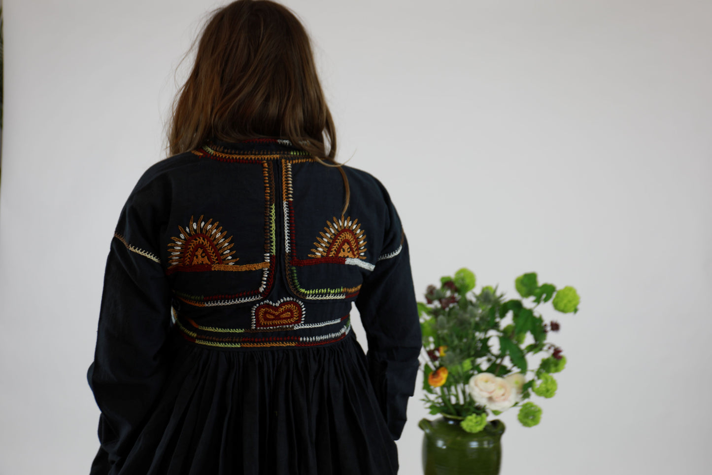 Deep Indigo Hand Embroidered Kediya Jacket