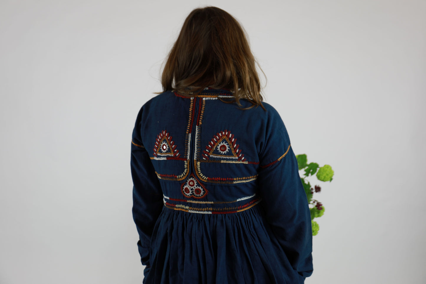 Blue Hand Embroidered Kediya Jacket