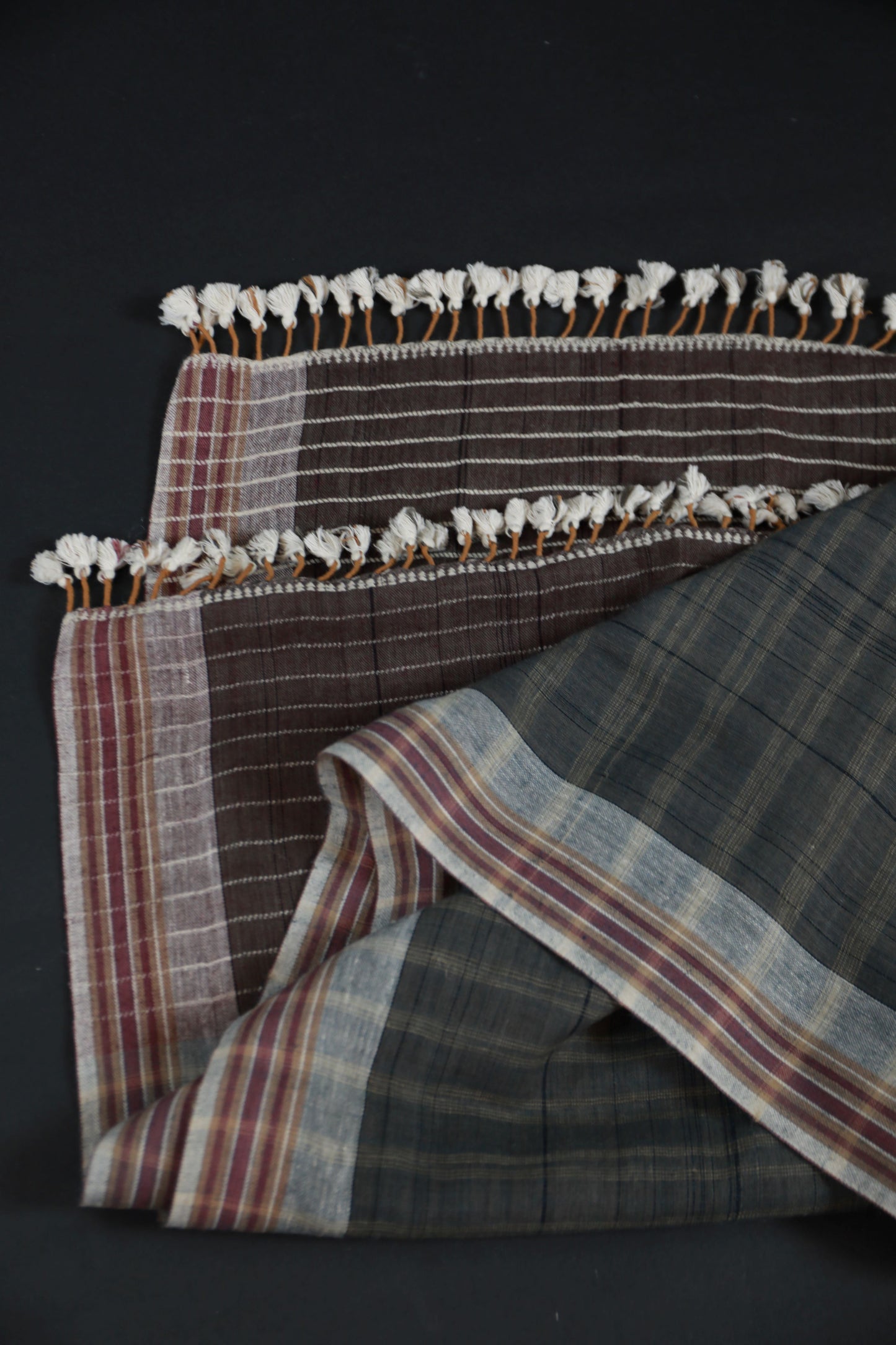 Iron and Purple Natural Dye Shamji Siju Woven Scarf