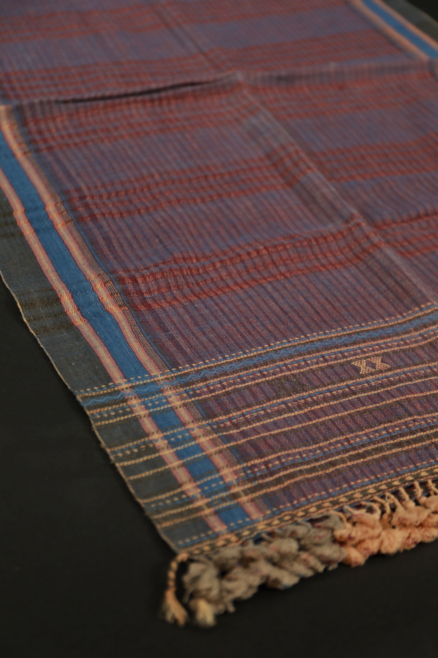 Pink and Iron Natural Dye Shamji Siju Woven Scarf