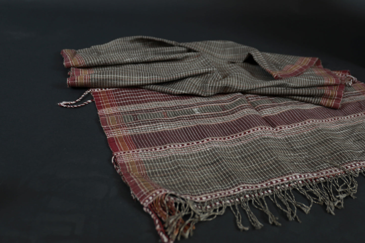 Iron and Pomegranate Natural Dye Shamji Siju Woven Scarf