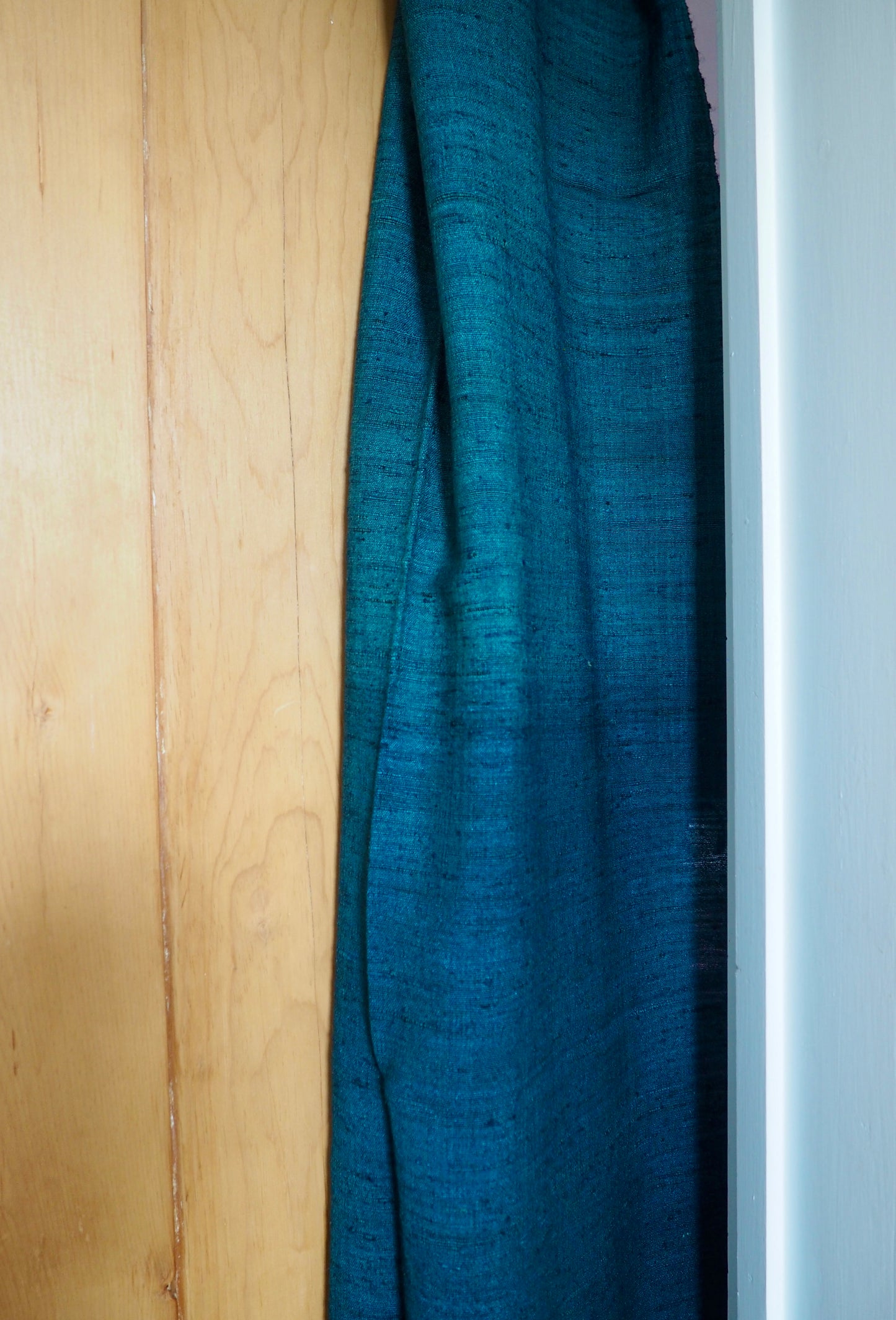 Ombré Deep Indigo Silk and Wool Handloomed Scarf