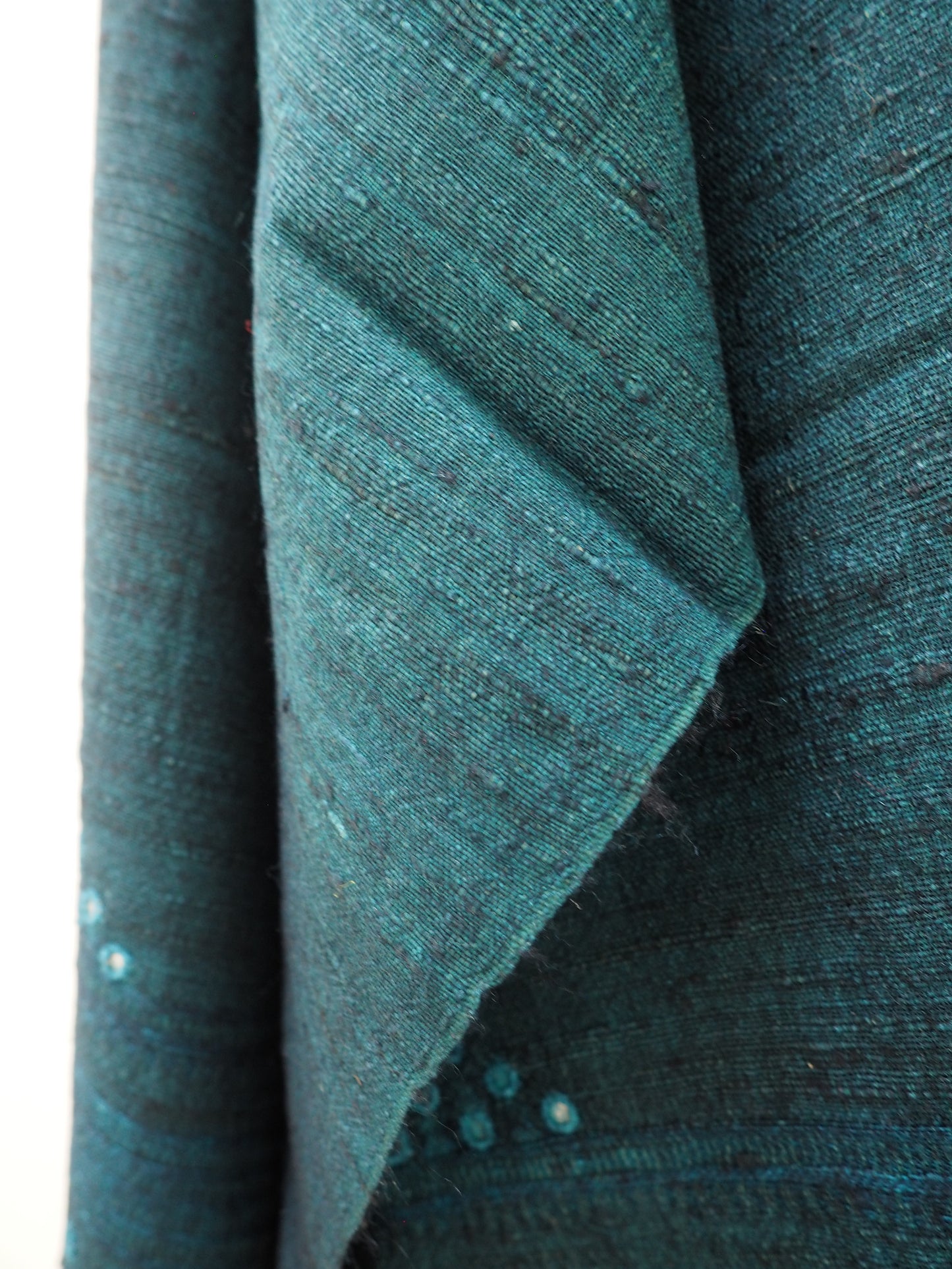 Ombré Deep Indigo Silk and Wool Handloomed Scarf