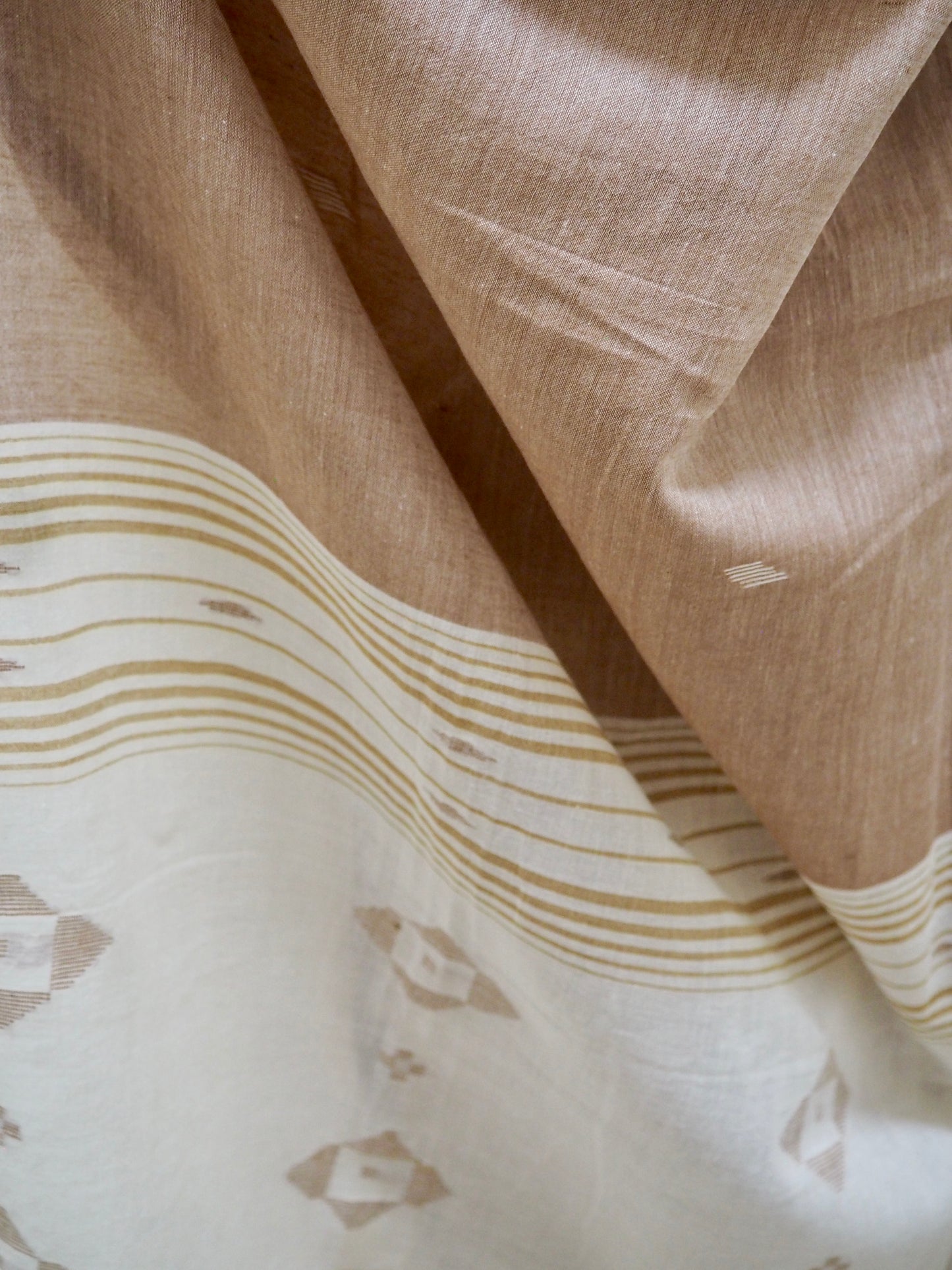 Cream & Ochre Jamdani Scarf