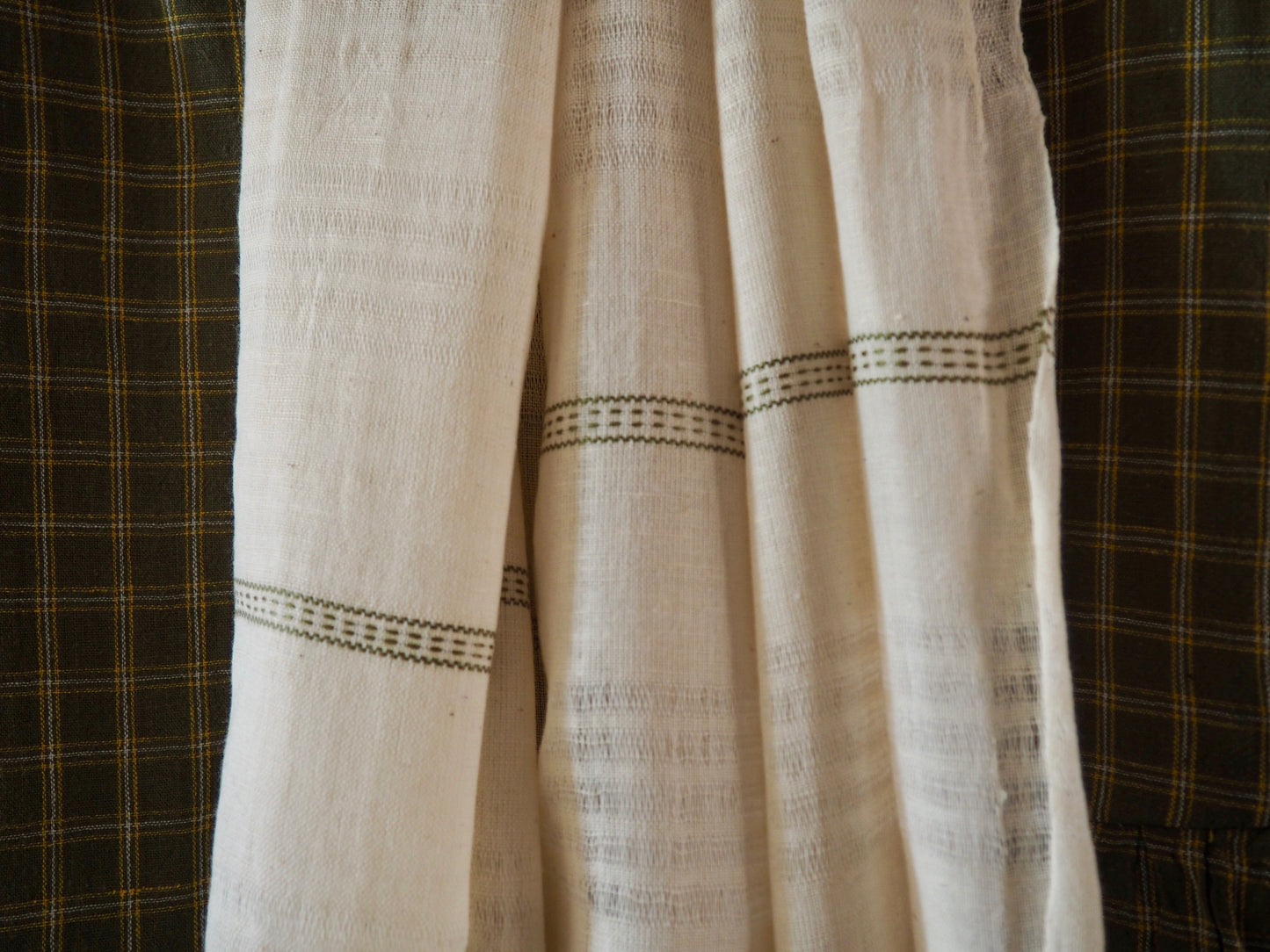 Cream Handspun Kala Cotton Scarf