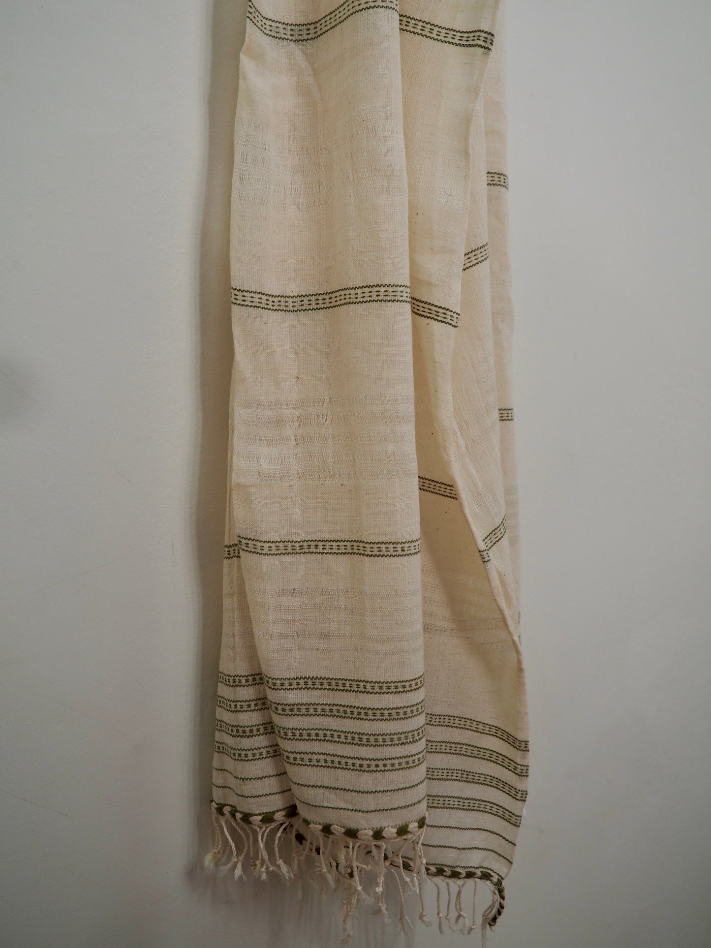 Cream Handspun Kala Cotton Scarf