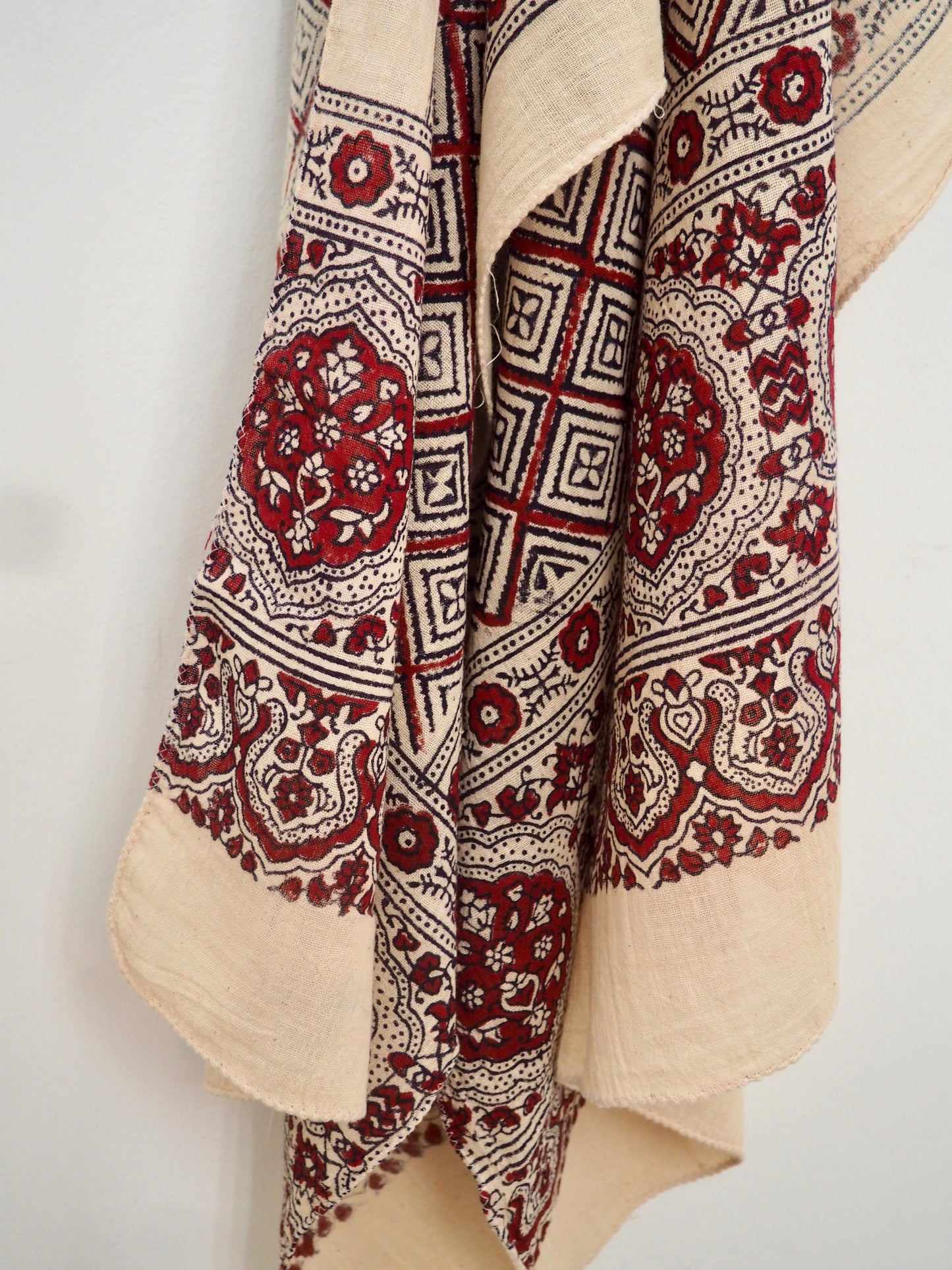 Ajrakh Printed Geometric Cotton Scarf