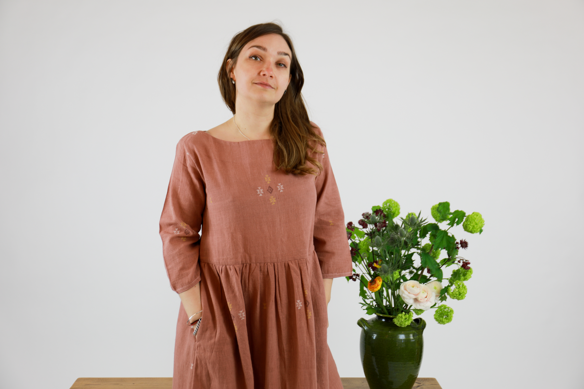 The Esme Dress - Handloomed Kala Cotton