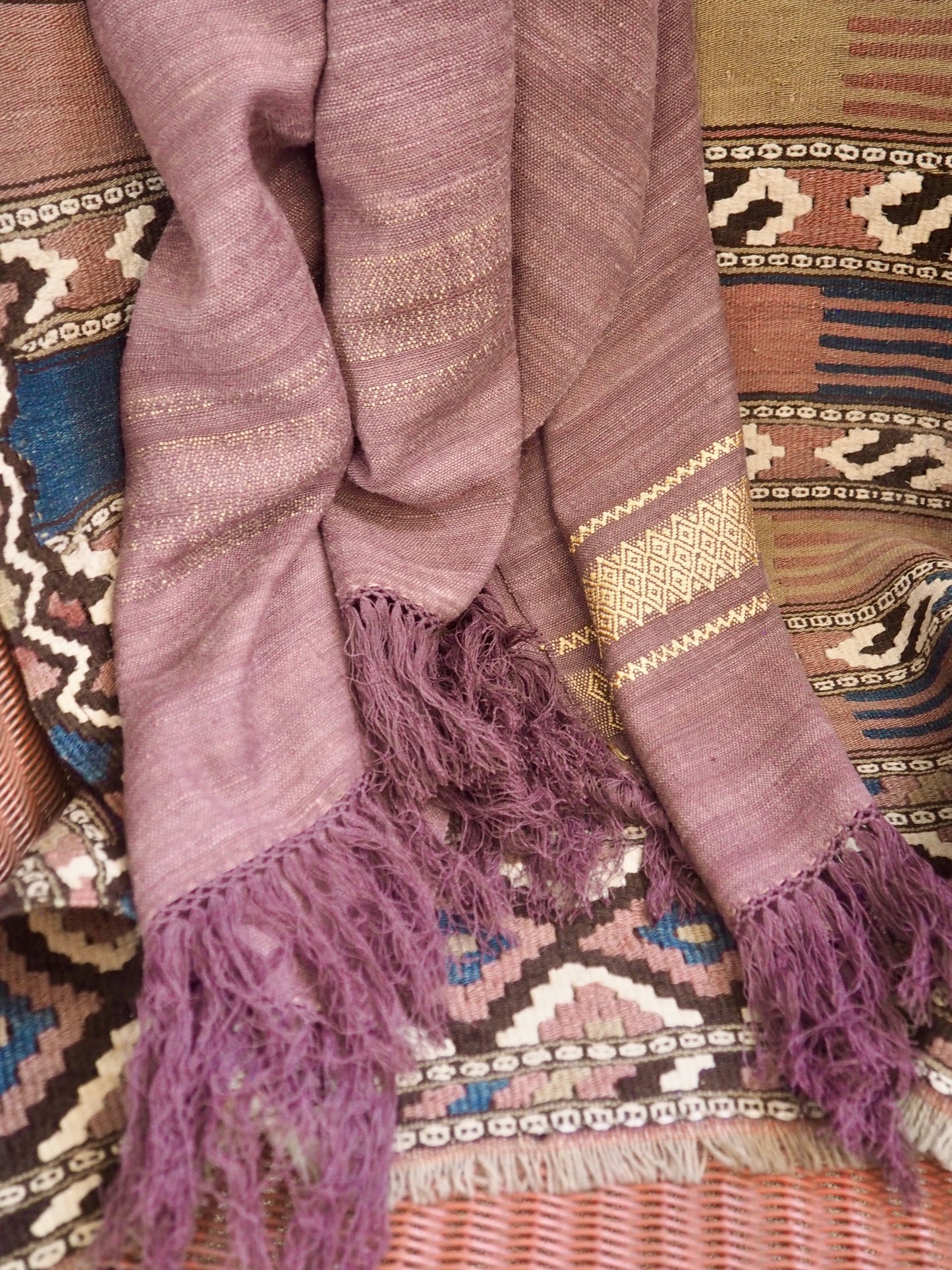 Eri Silk Scarf Mulberry