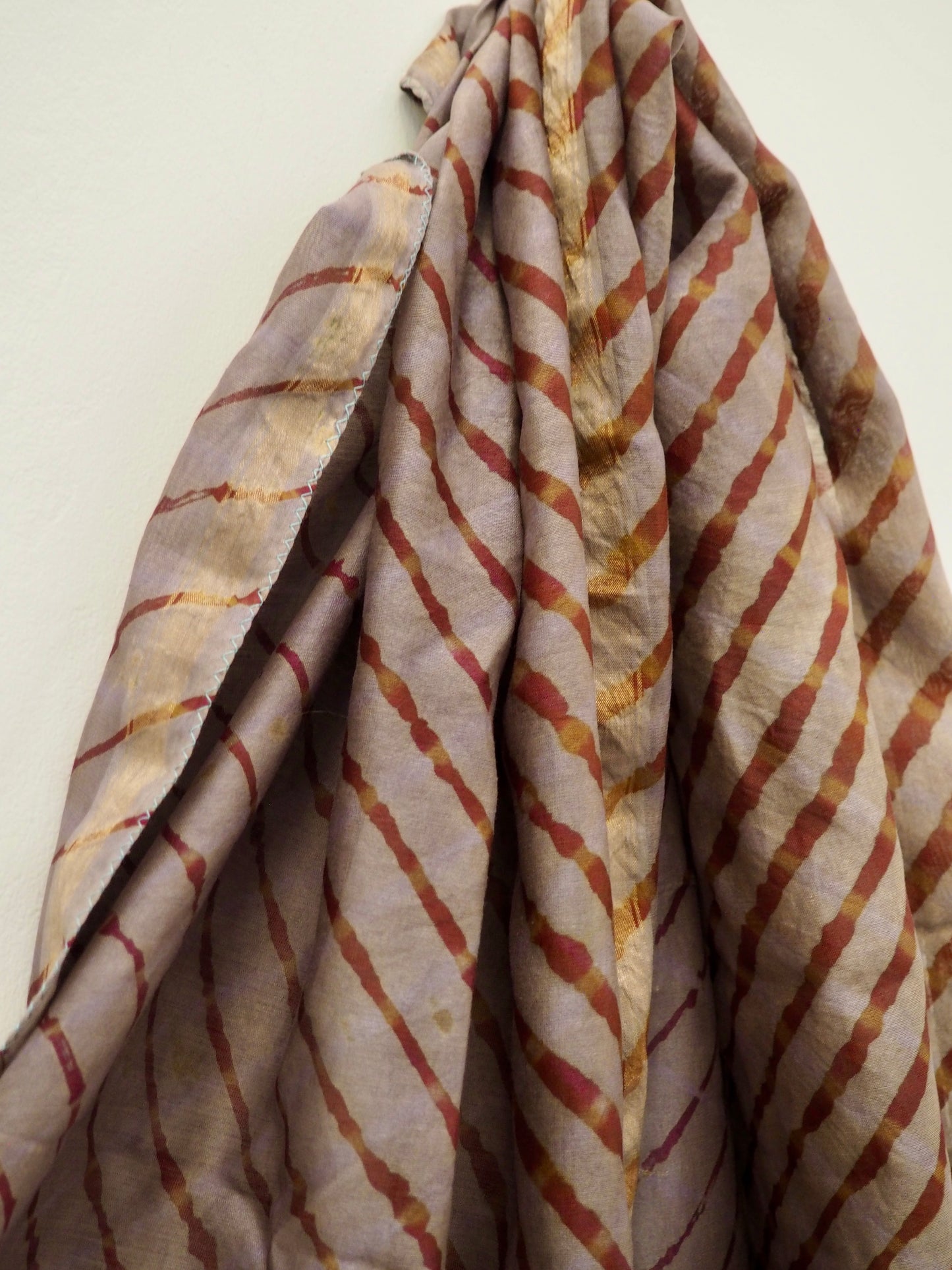 Grey Cotton Lehera Printed Scarf
