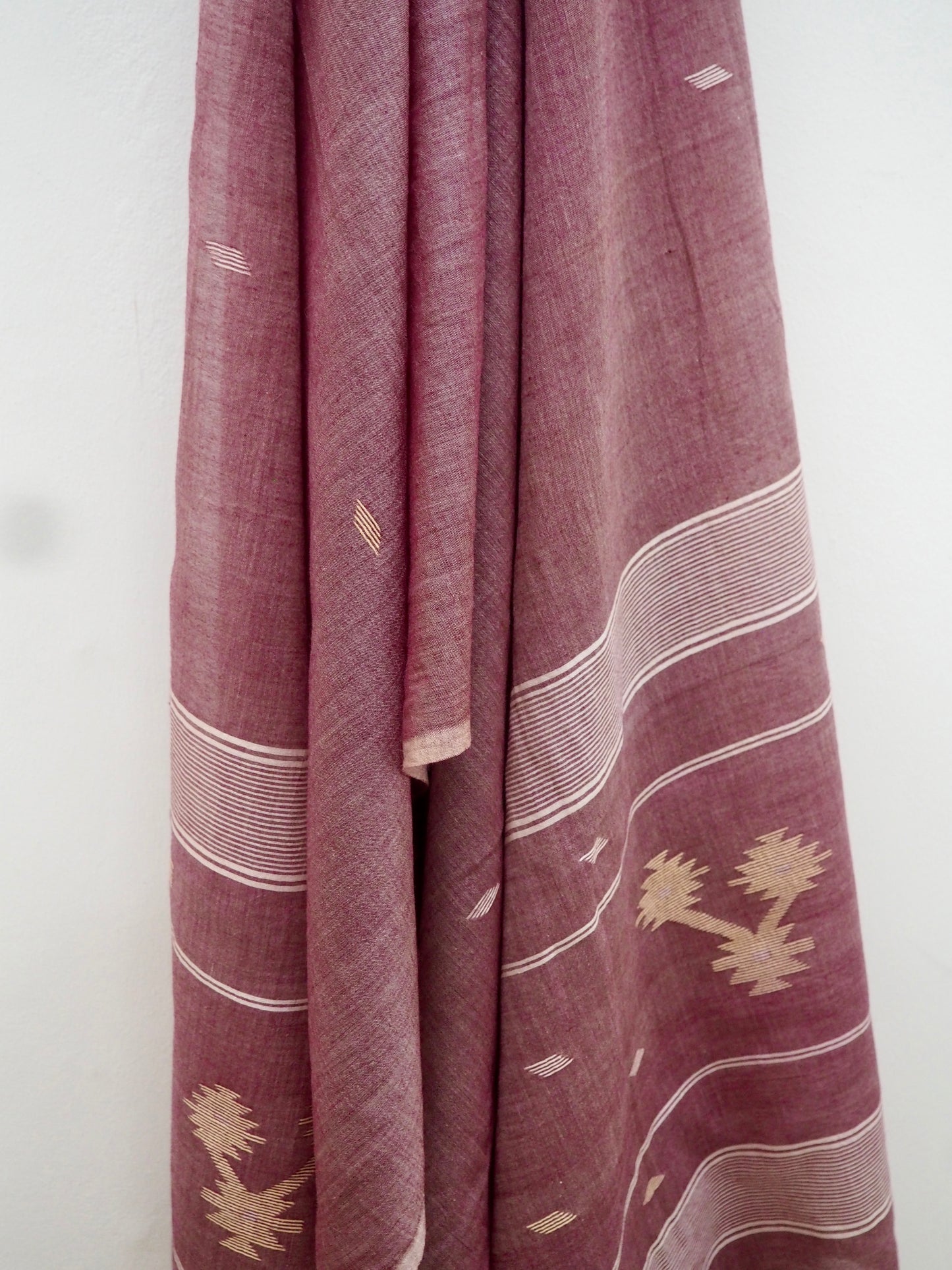 Plum Jamdani Scarf