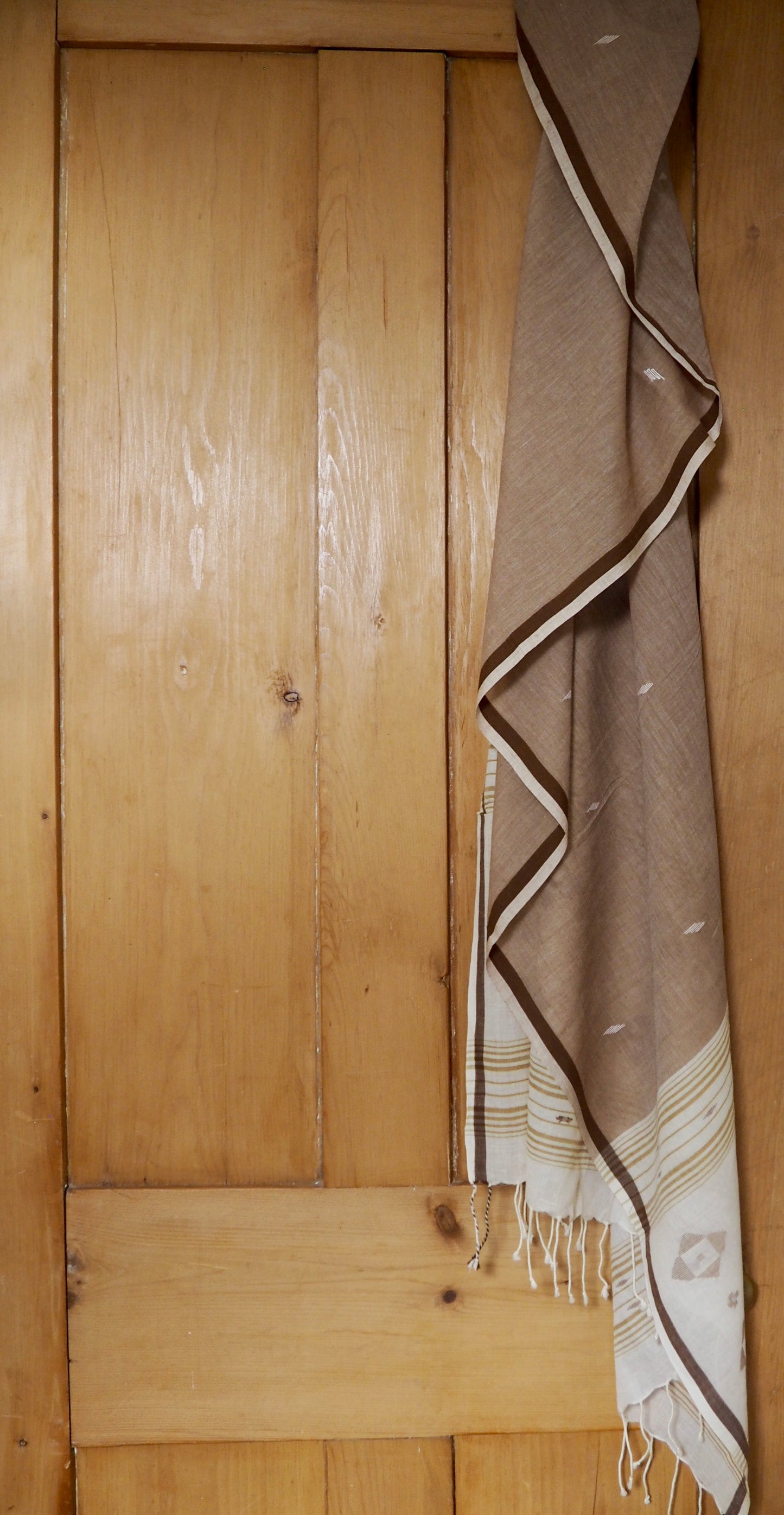Cream & Ochre Jamdani Scarf
