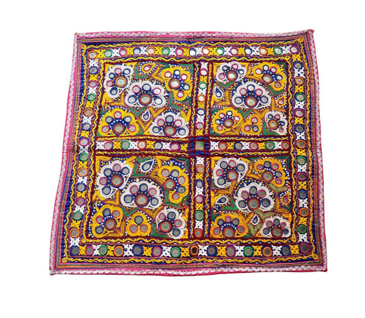 Pink Vintage Ahir Community Embroidered Wall Hanging