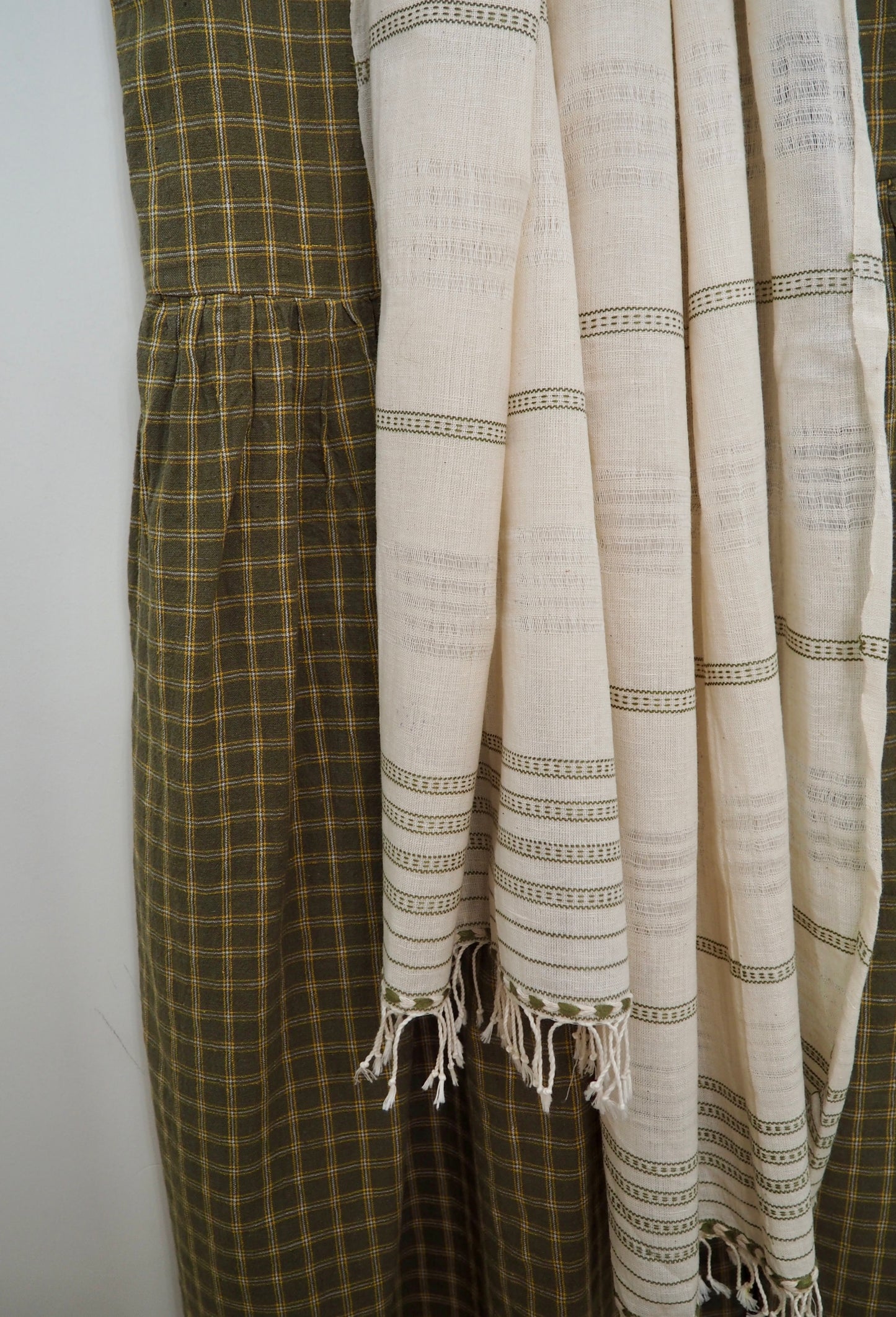 Cream Handspun Kala Cotton Scarf