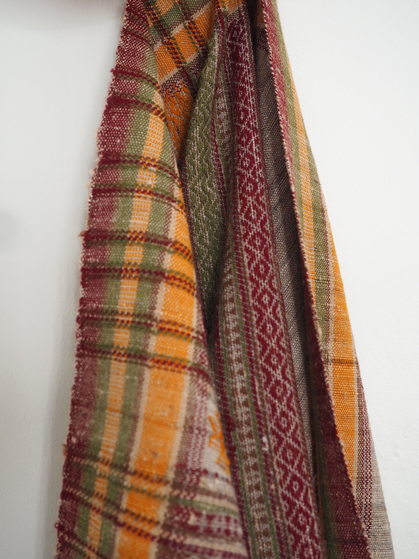 Signature Colour Tussar Silk and Wool Handloomed Scarf