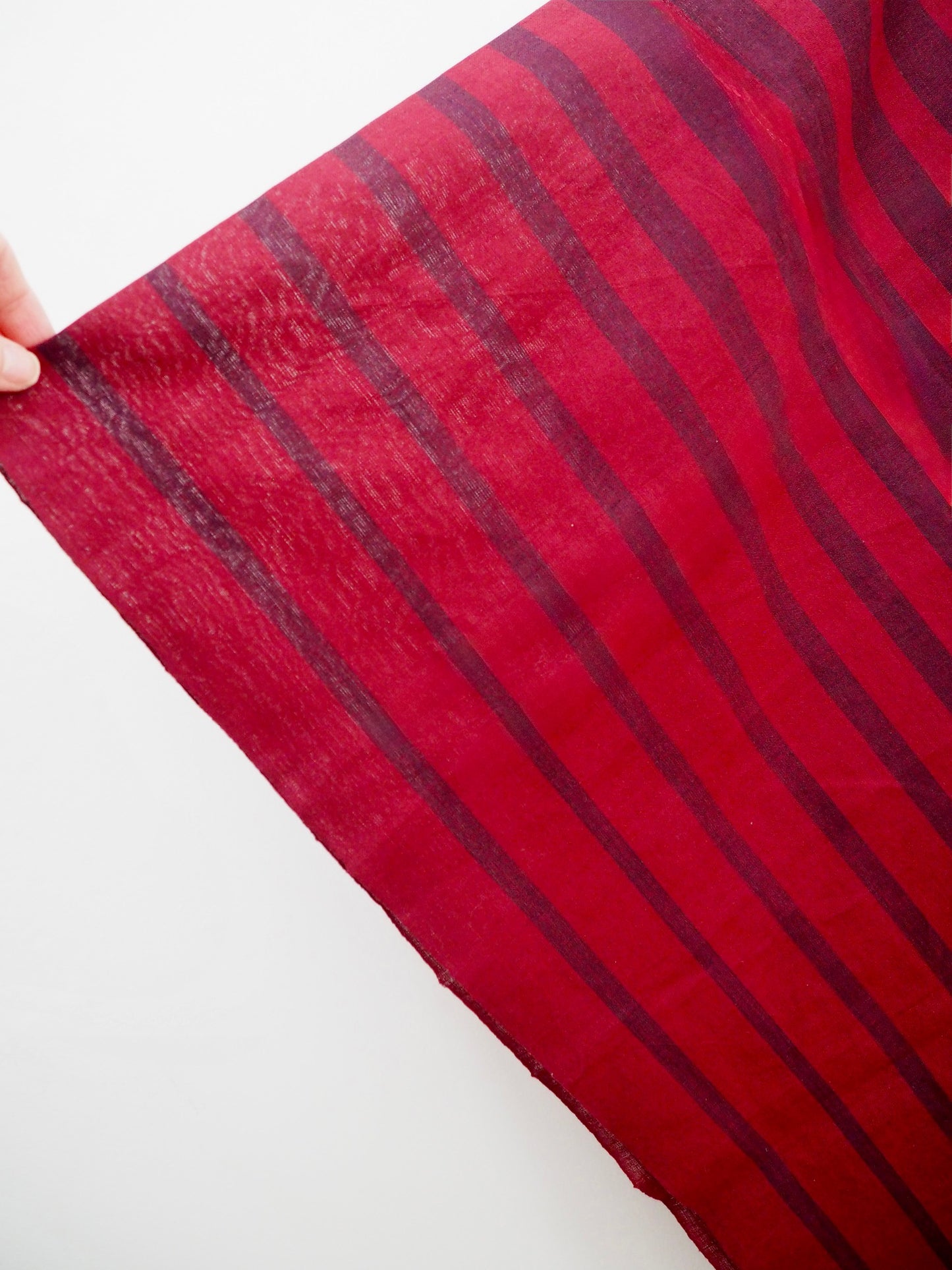 Red Cotton Kutch Handloom Scarf