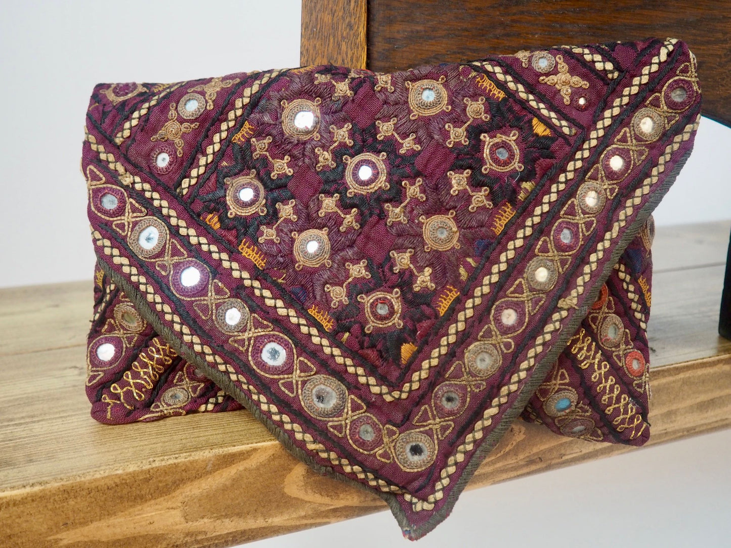 Purple Mirrorwork Dowry Bag