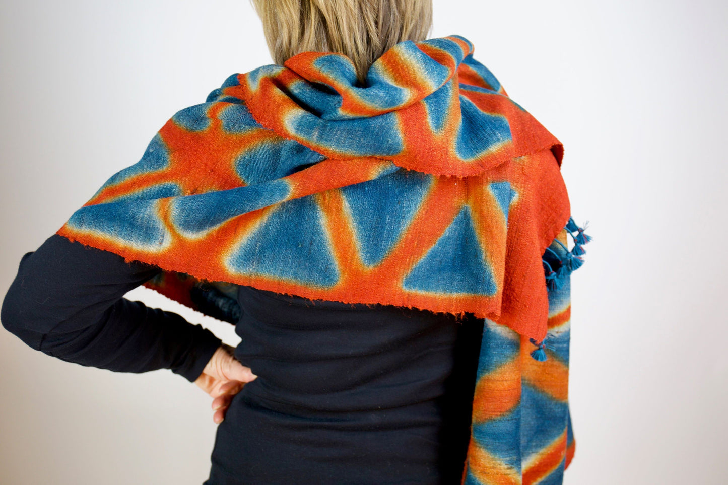 Madder and Indigo Scarf