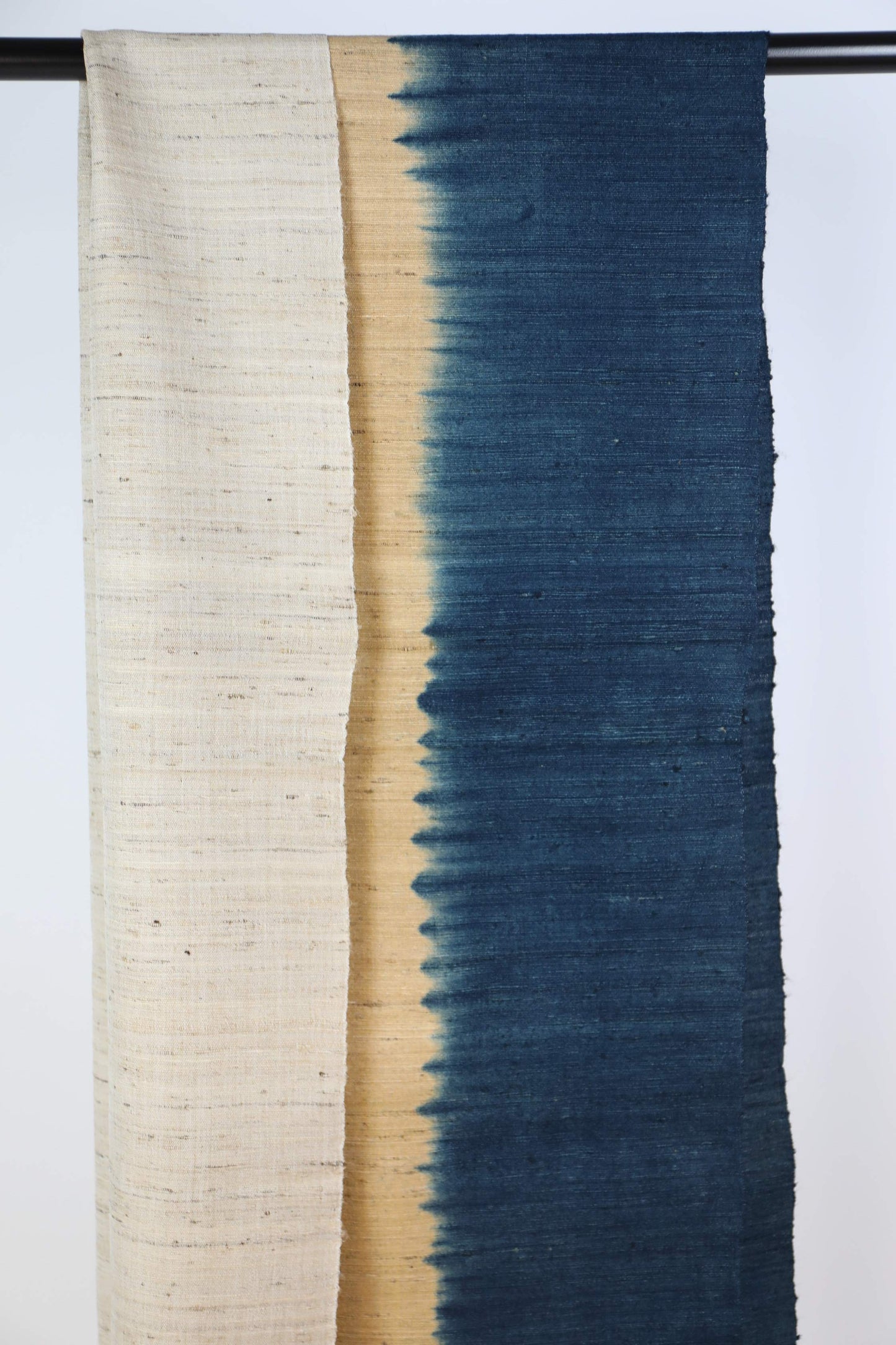 Natural and Indigo Tri Colour Scarf