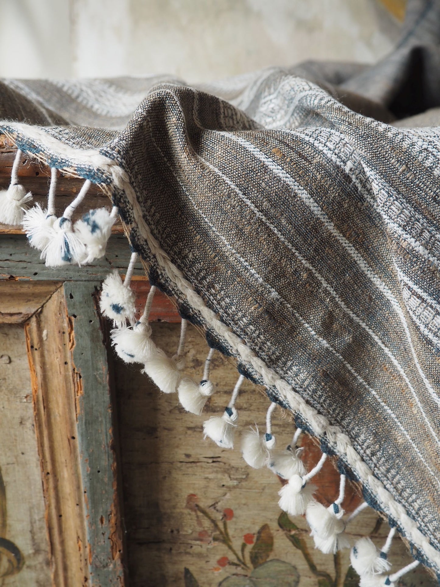 Natural Dye Grey Throw