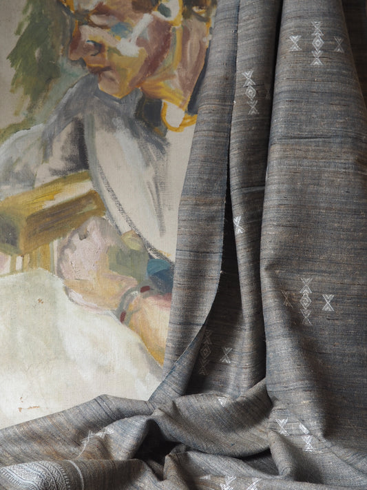 Natural Dye Grey Throw