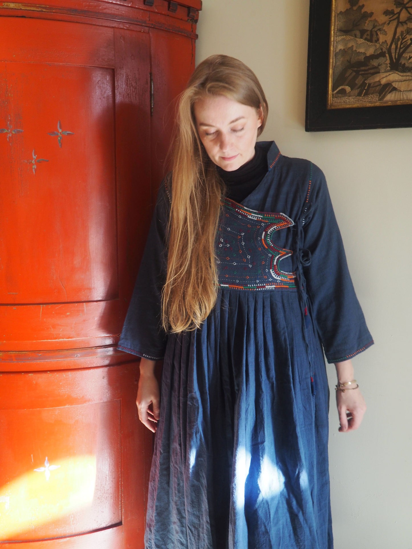 Blue Embroidered Kediya Dress – Dhebariya Rabari