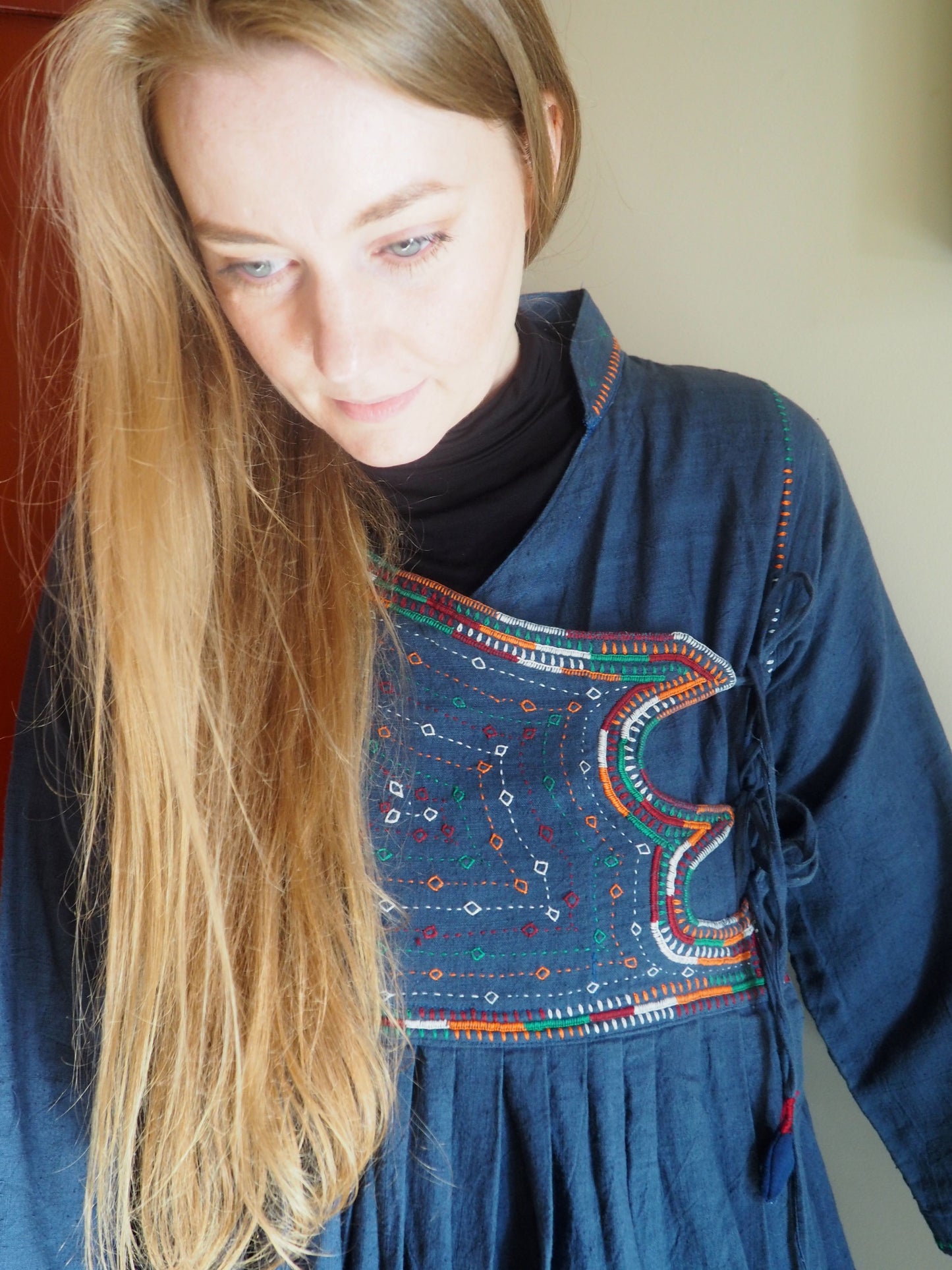 Blue Embroidered Kediya Dress – Dhebariya Rabari