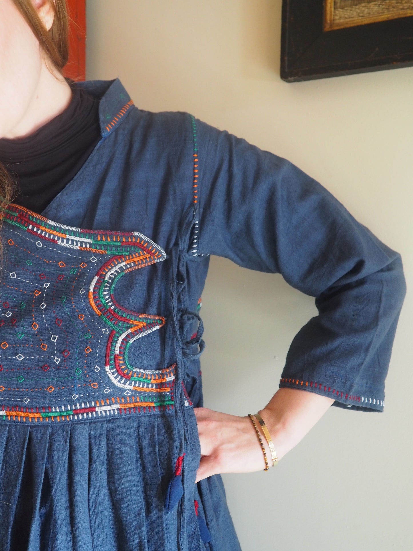 Blue Embroidered Kediya Dress – Dhebariya Rabari